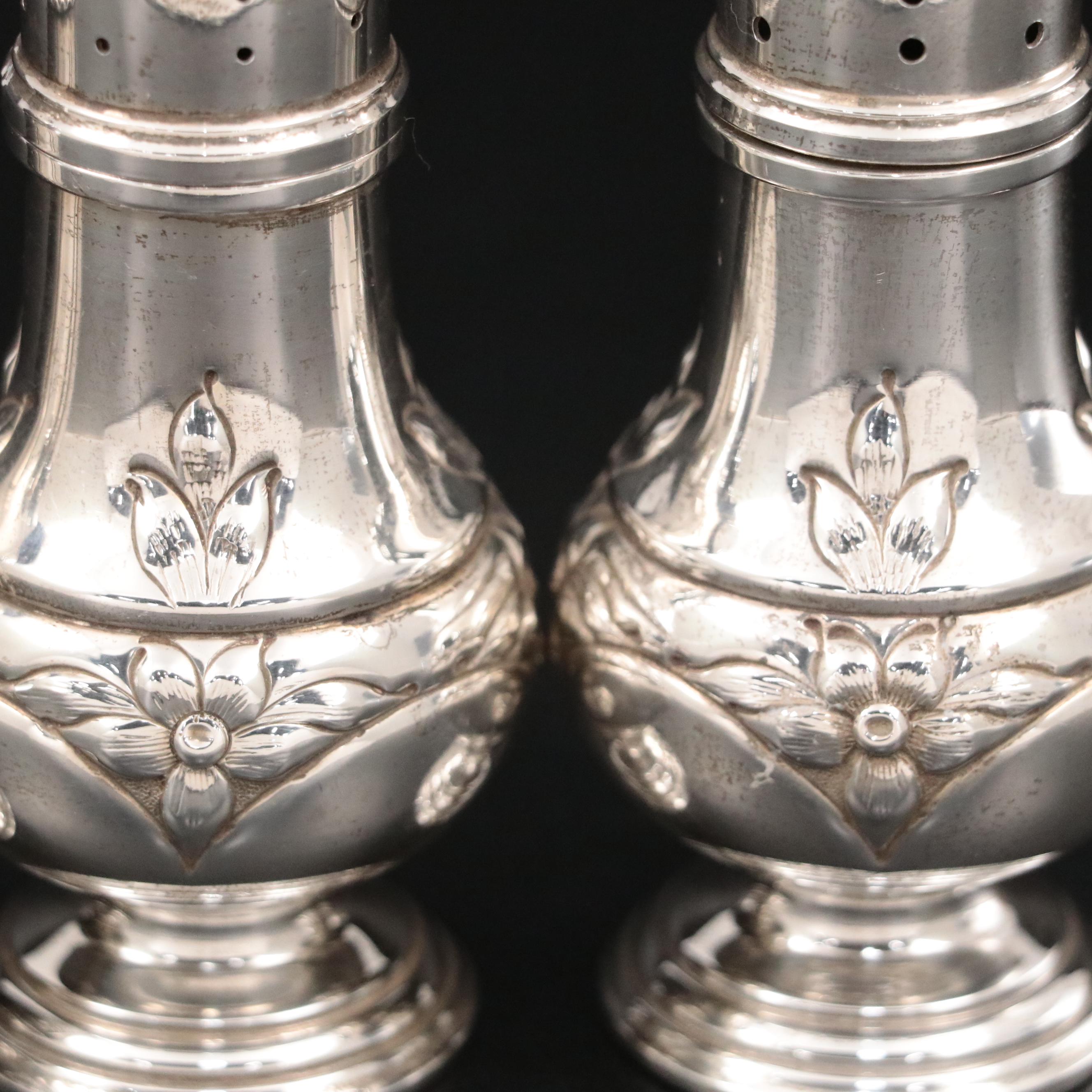 Tiffany & Co. and Dunkirk Silversmiths Sterling Silver Salt and Pepper Shakers