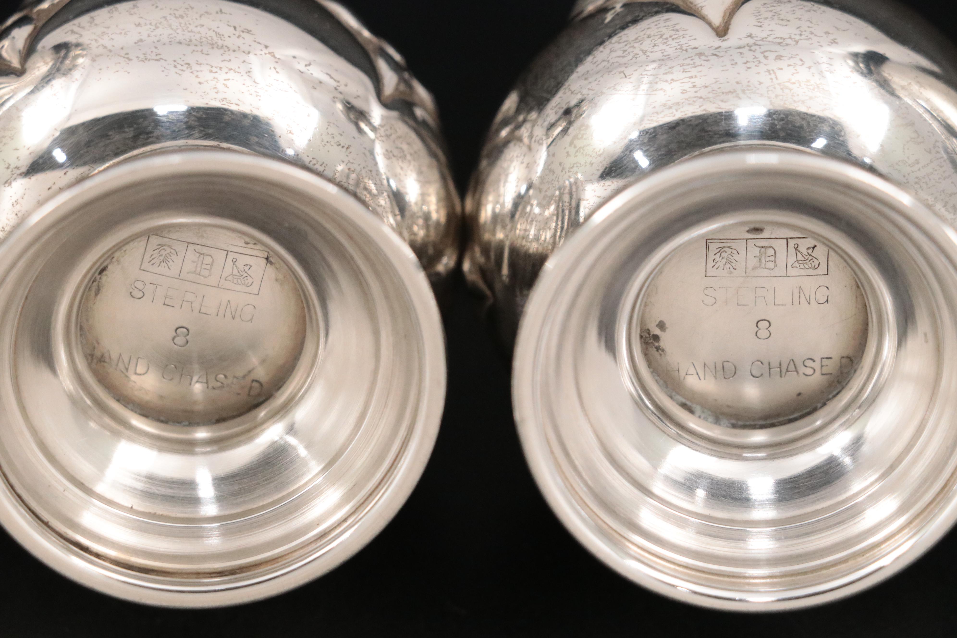 Tiffany & Co. and Dunkirk Silversmiths Sterling Silver Salt and Pepper Shakers