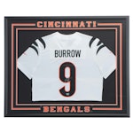 Joe Burrow Signed Cincinnati Bengals Football Jersey In Matted Display