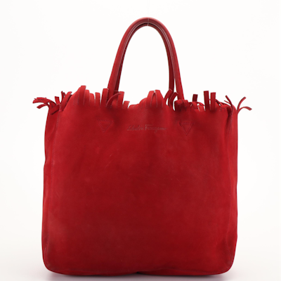 Salvatore Ferragamo Tote in Red Leather