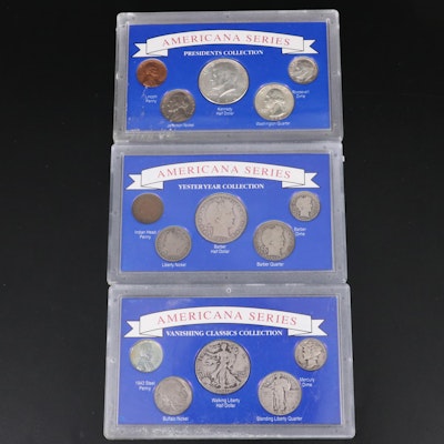 Three "Americana Series" U.S. Coin Sets, Including Silver