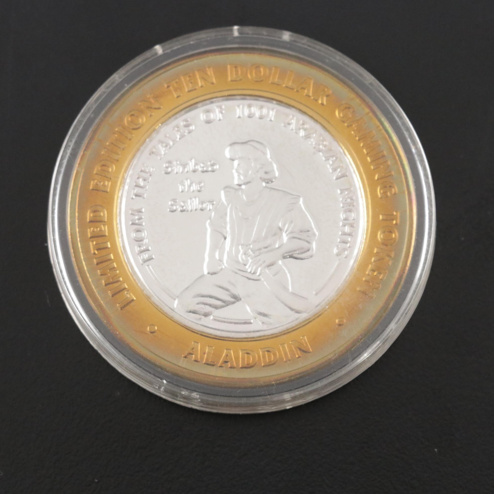 Two Limited Edition 99.9% Silver $10 Gaming Tokens