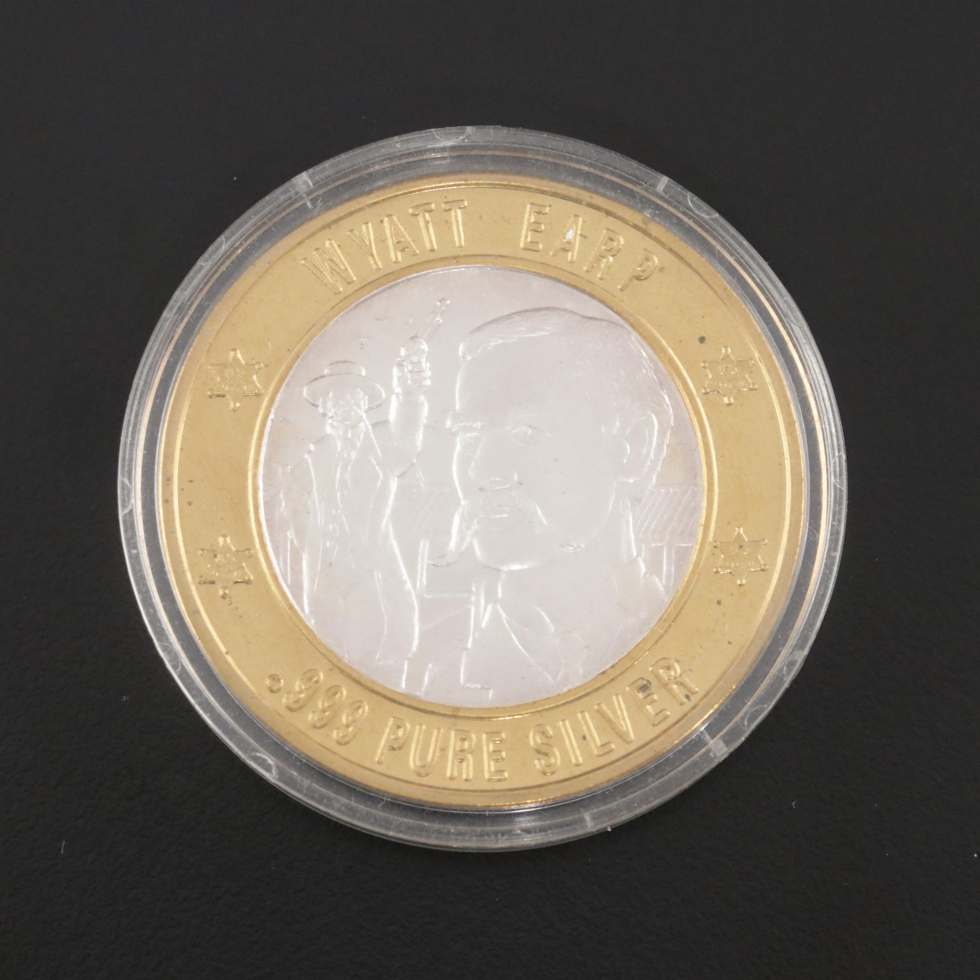 Two Limited Edition 99.9% Silver $10 Gaming Tokens