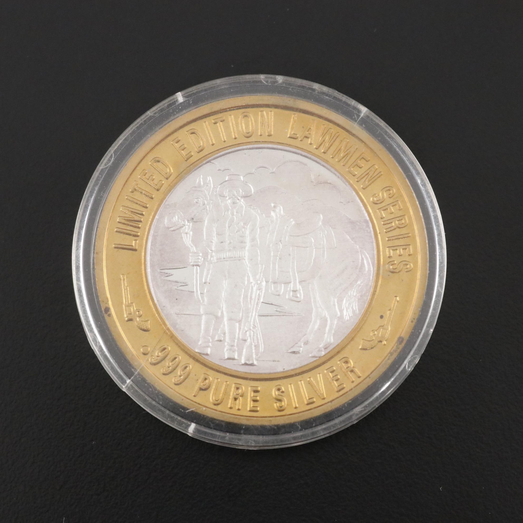 Two Limited Edition 99.9% Silver $10 Gaming Tokens