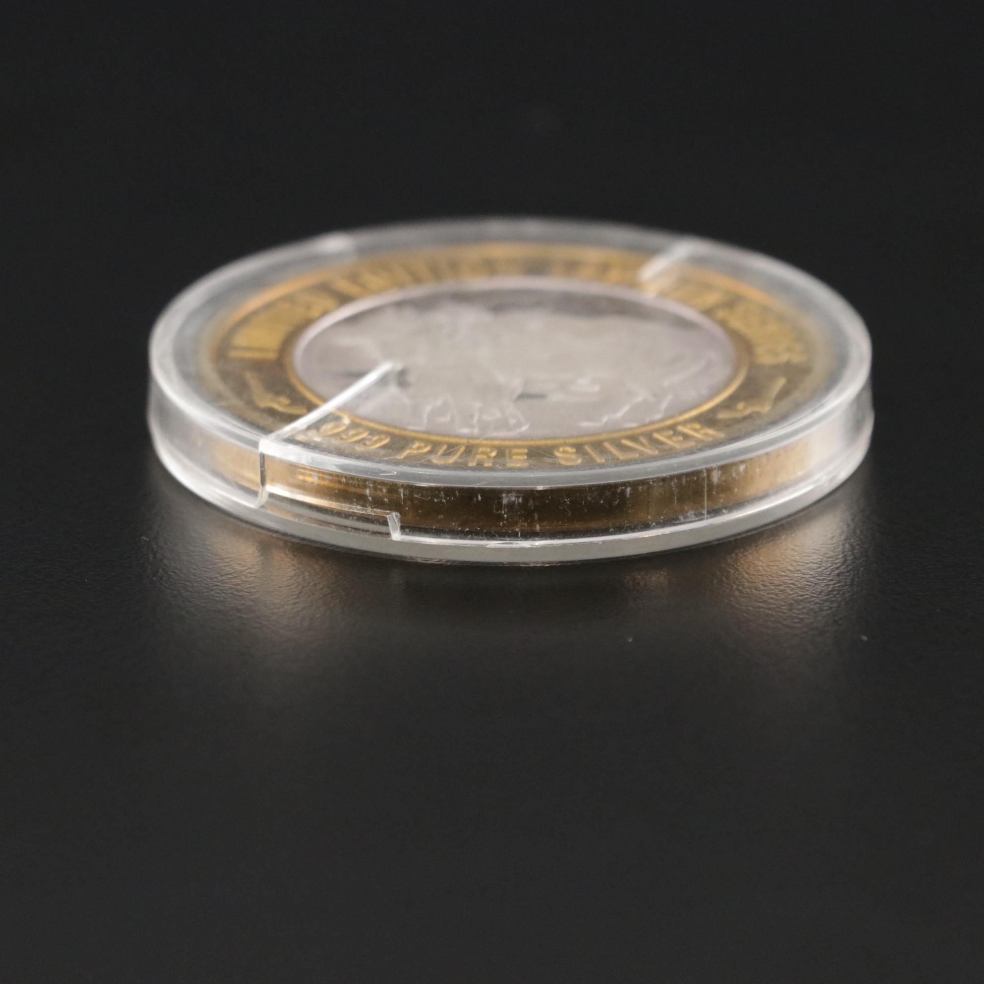 Two Limited Edition 99.9% Silver $10 Gaming Tokens