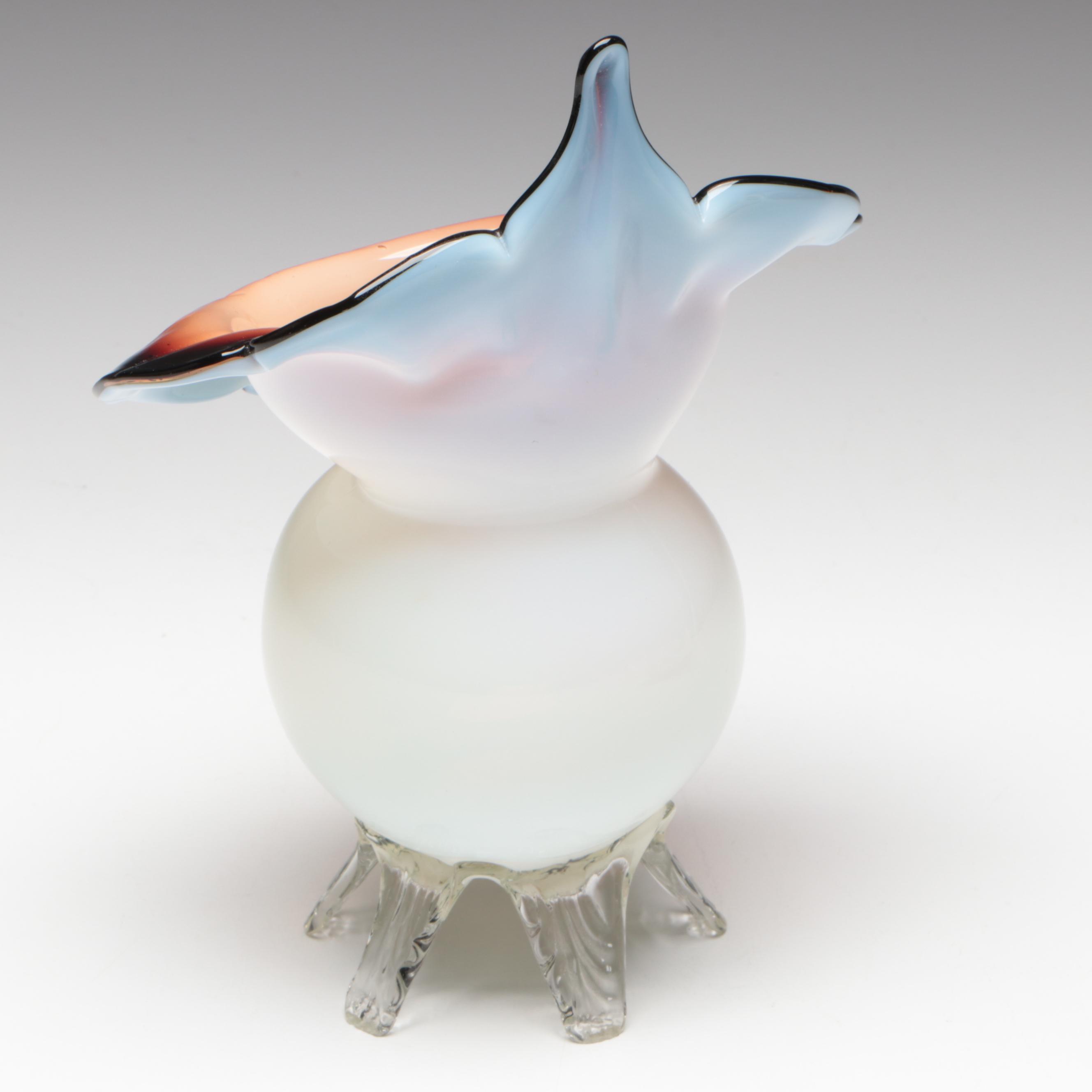 Victorian Style Jack-in-The-Pulpit Vase, Fostoria Glass Bowl, Glass Candies