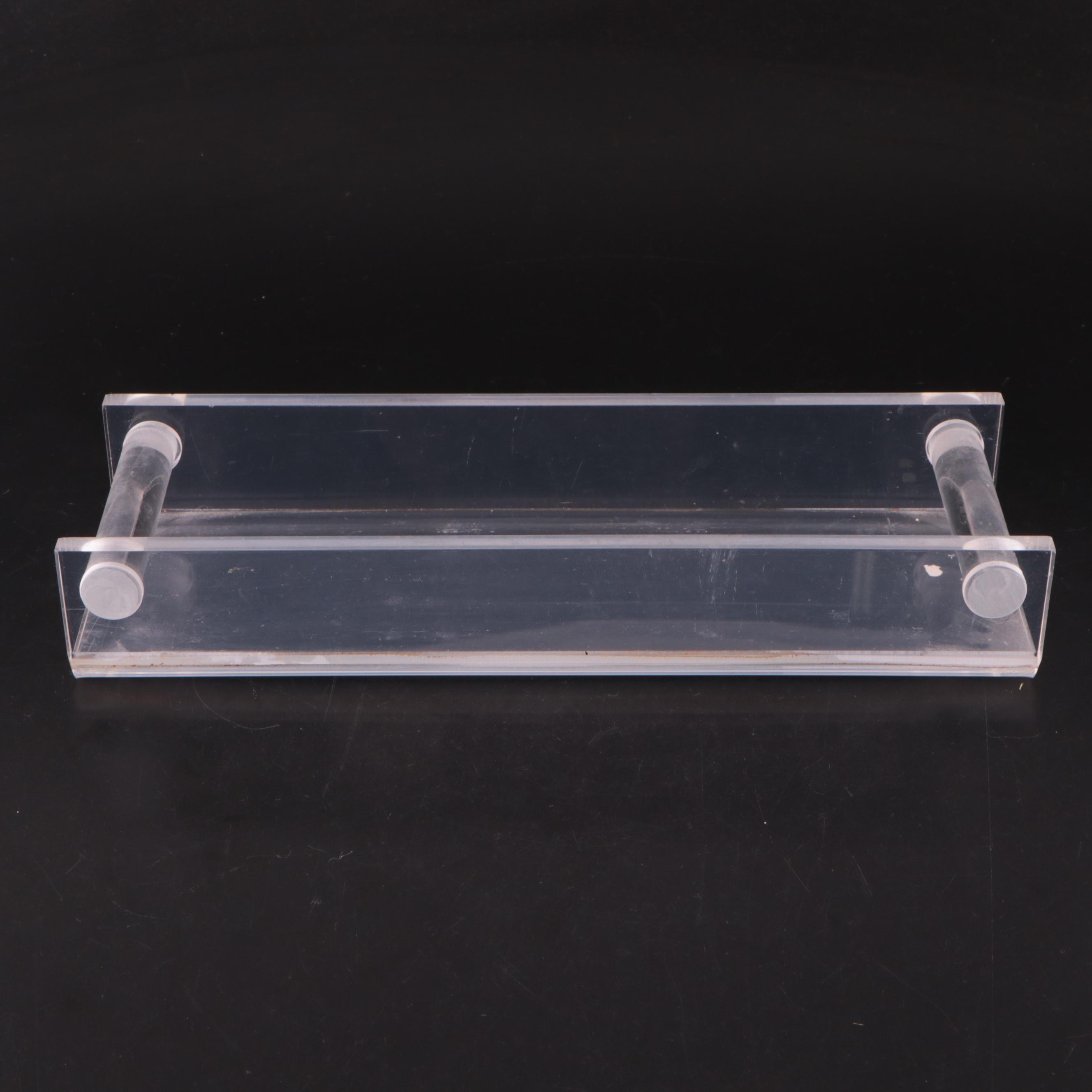 Glass Decanters with Acrylic and Metal Serving Trays