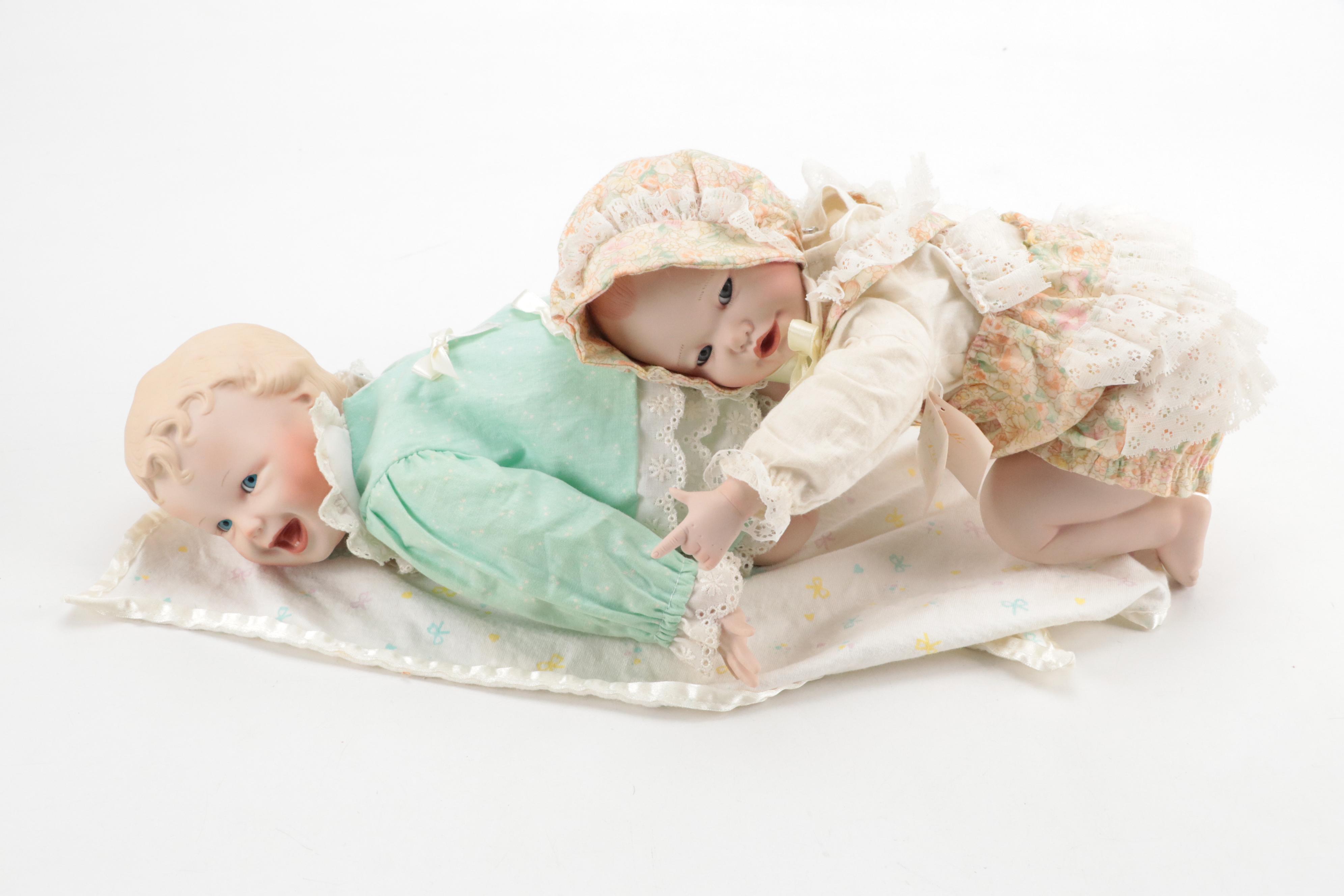 "Jessica" and Other Yolanda Bello for Ashton Drake and Other Dolls and Wagon