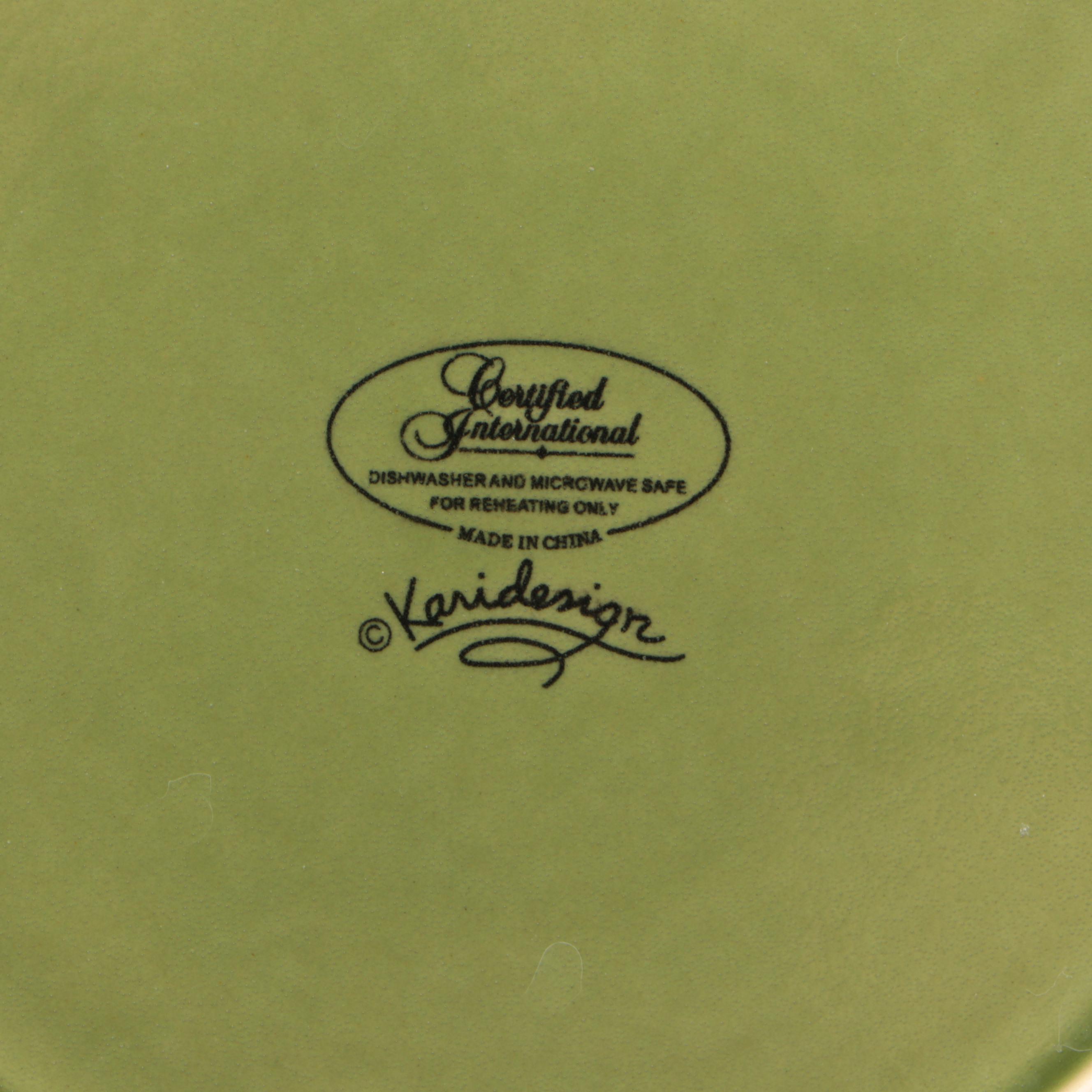 Certified International "Embassy Green" Dinnerware and Other Ceramic Vase