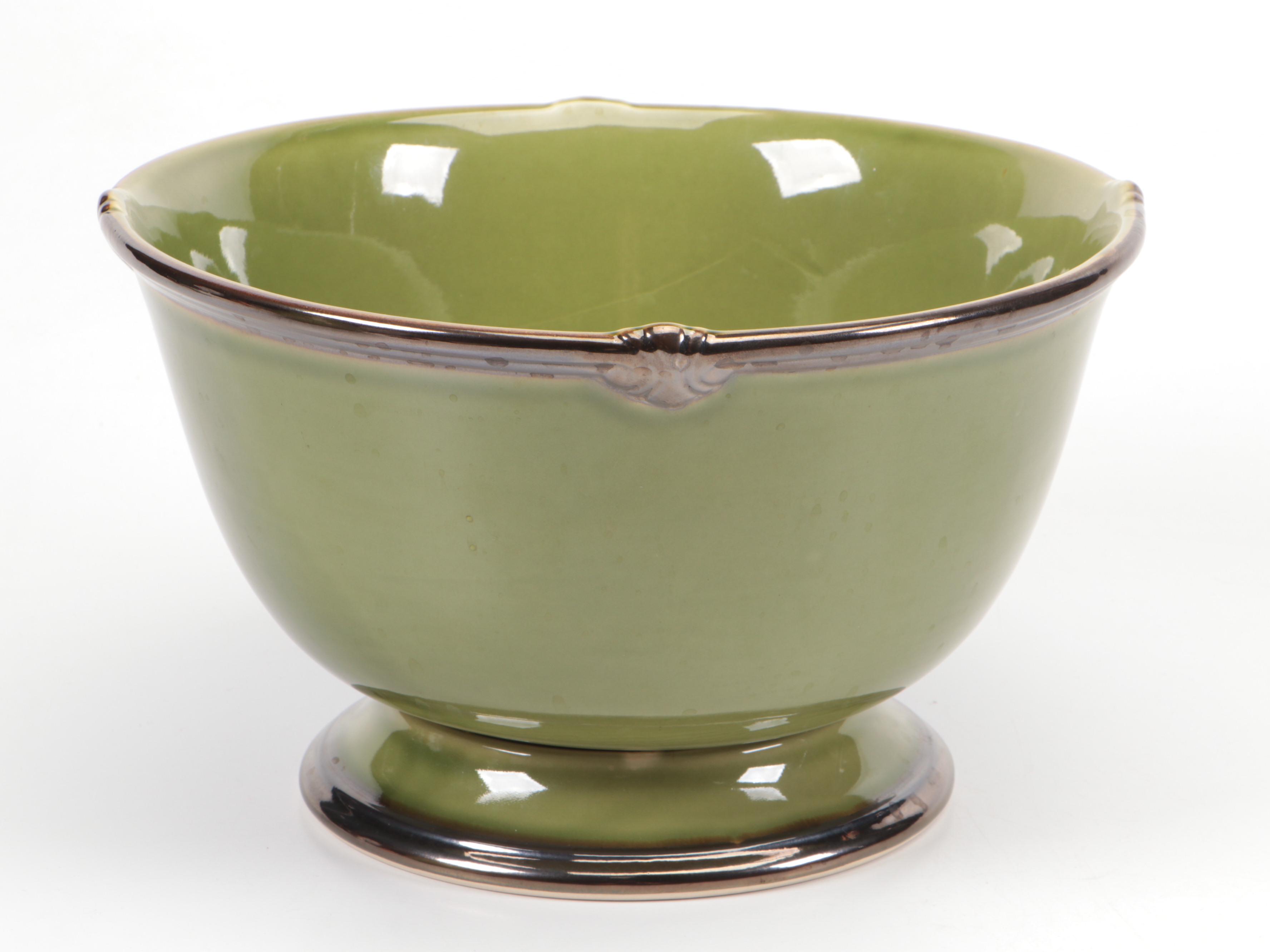 Certified International "Embassy Green" Dinnerware and Other Ceramic Vase
