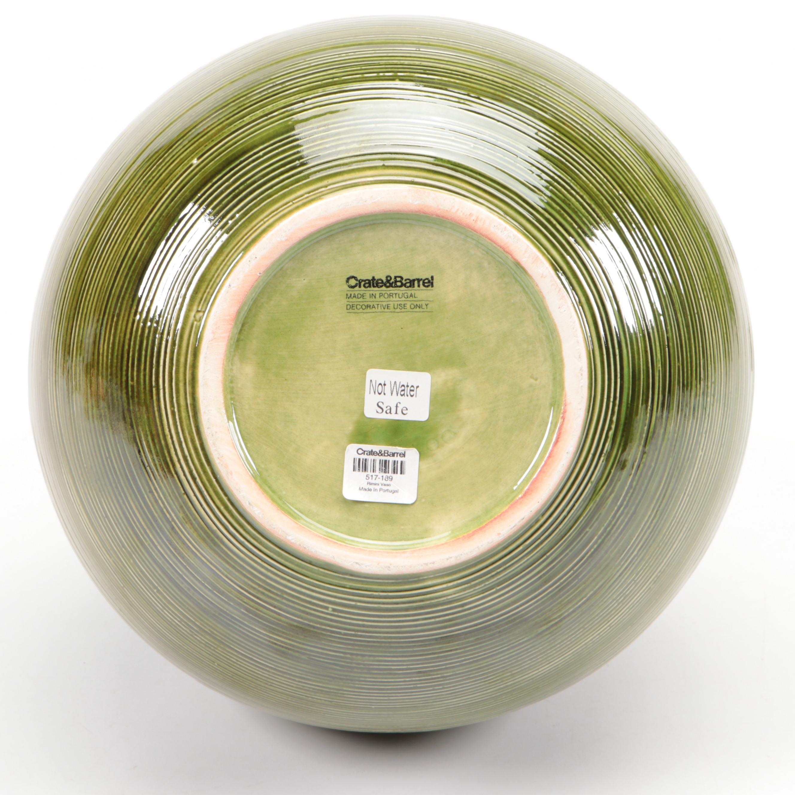 Certified International "Embassy Green" Dinnerware and Other Ceramic Vase