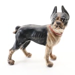 Painted Cast Iron Boston Terrier Doorstop