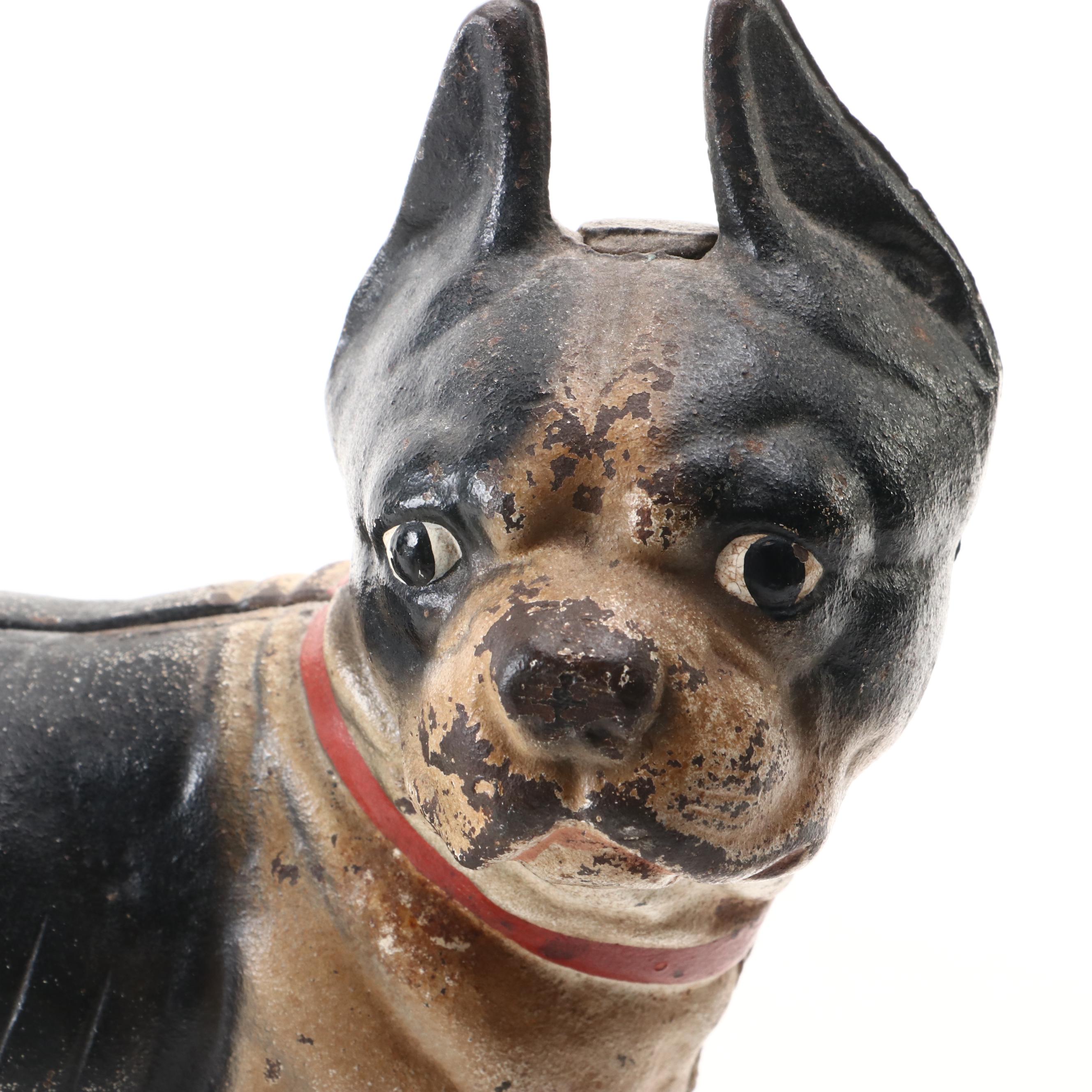 Painted Cast Iron Boston Terrier Doorstop