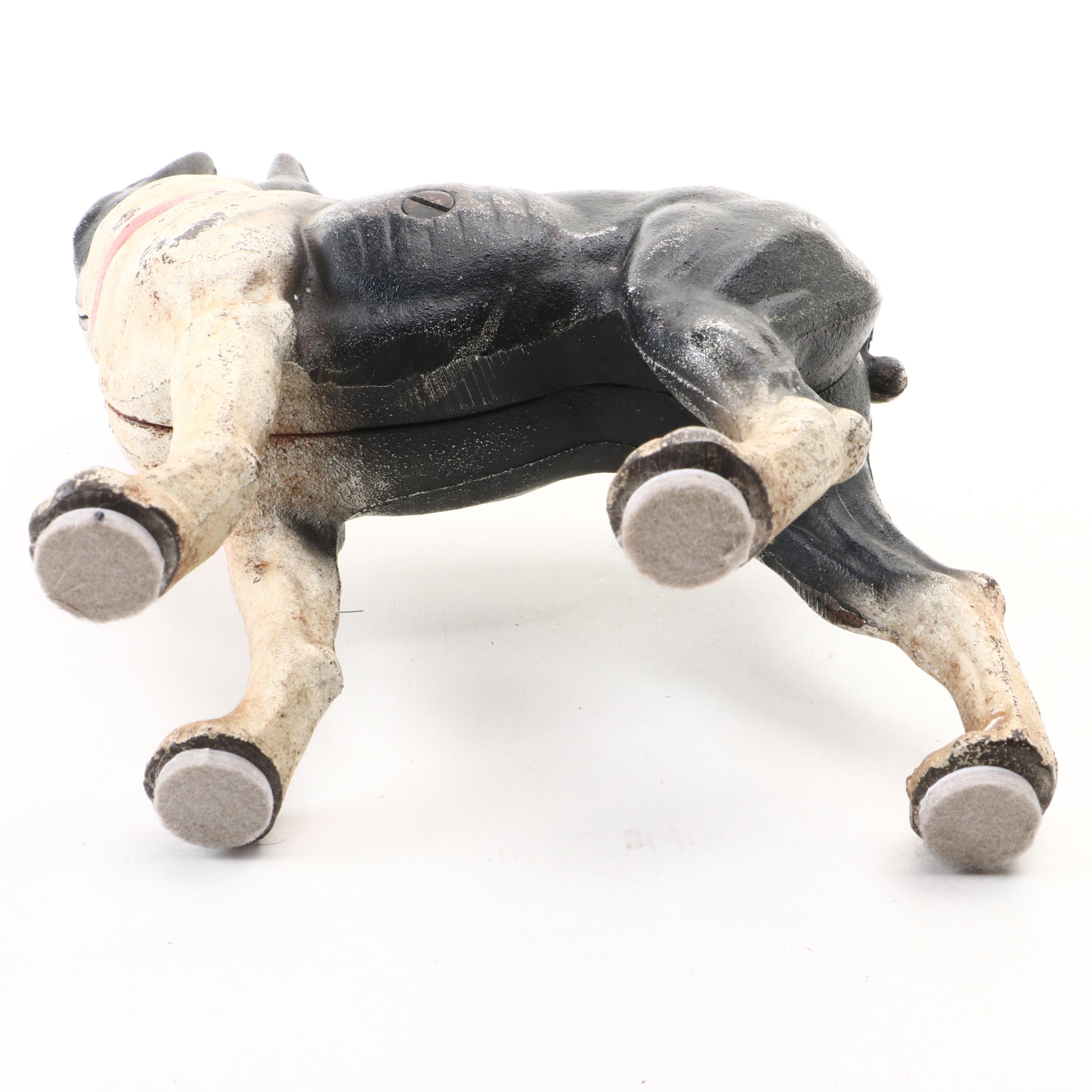 Painted Cast Iron Boston Terrier Doorstop