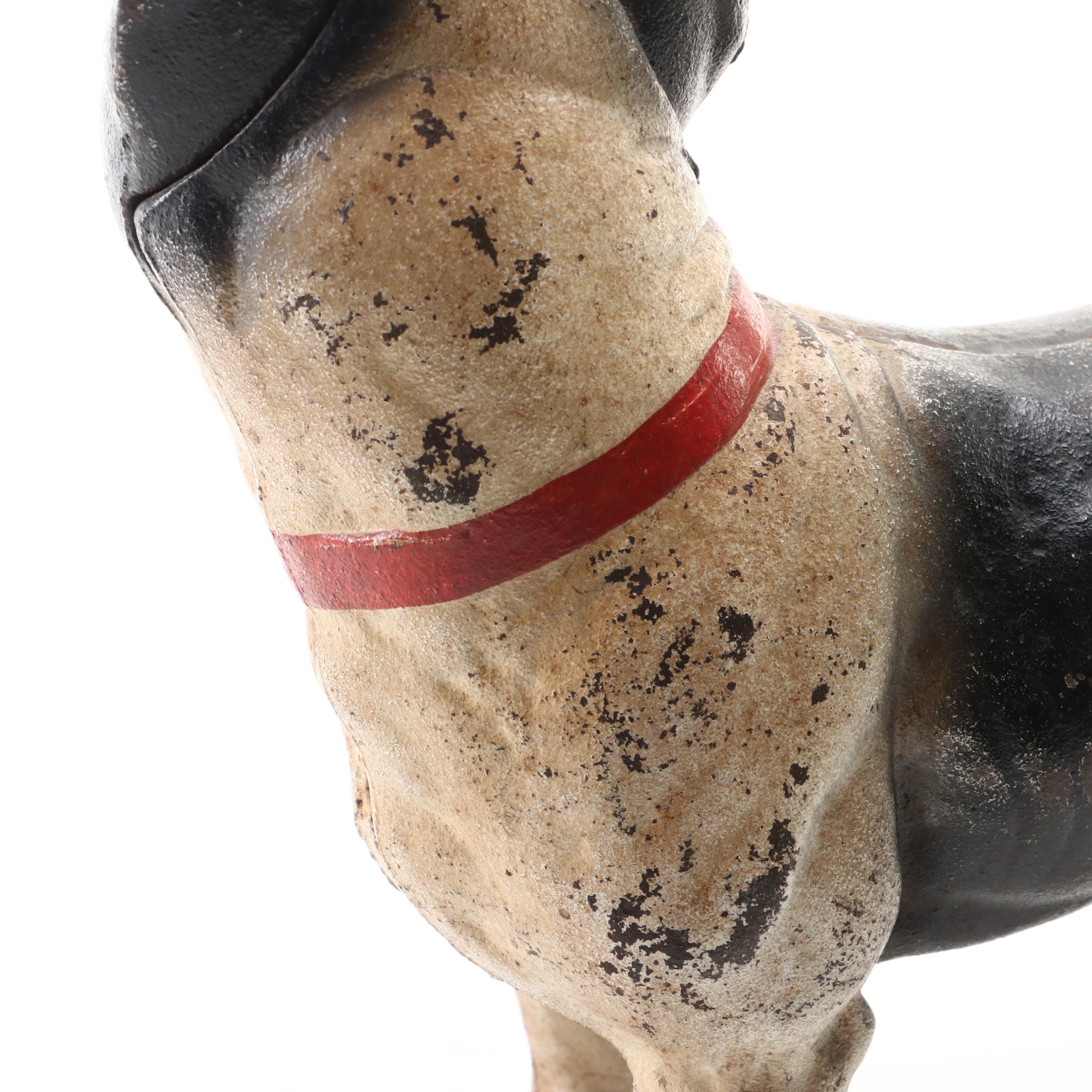 Painted Cast Iron Boston Terrier Doorstop