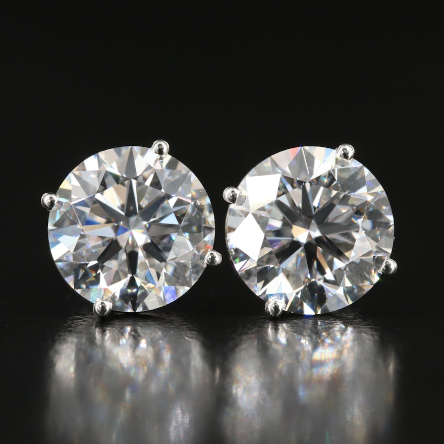 Platinum 5.26 CTW Lab Grown Diamond Earrings with IGI Report
