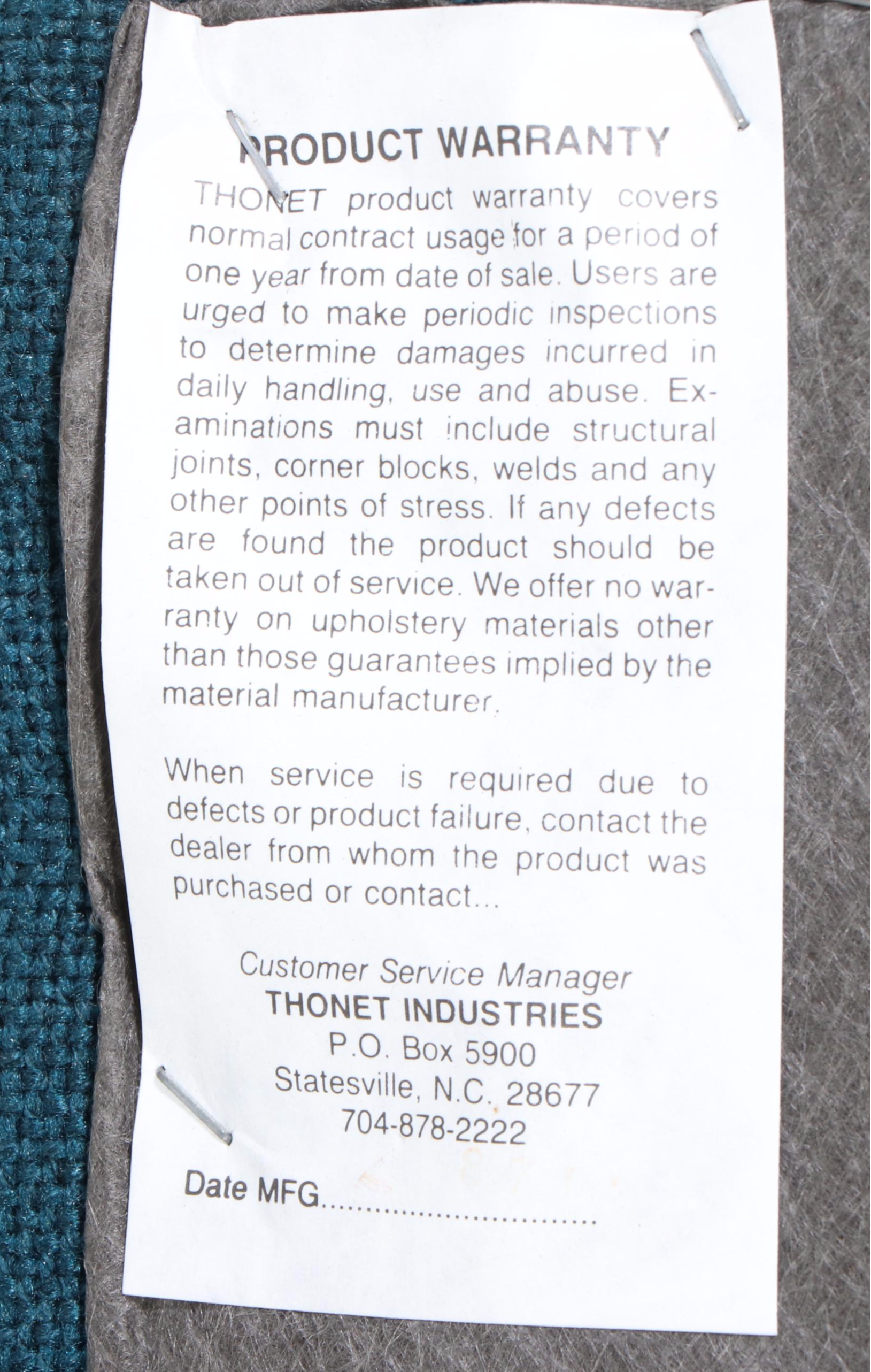 Pair of Thonet Industries Upholstered and Chromed Metal Cantilever Armchairs