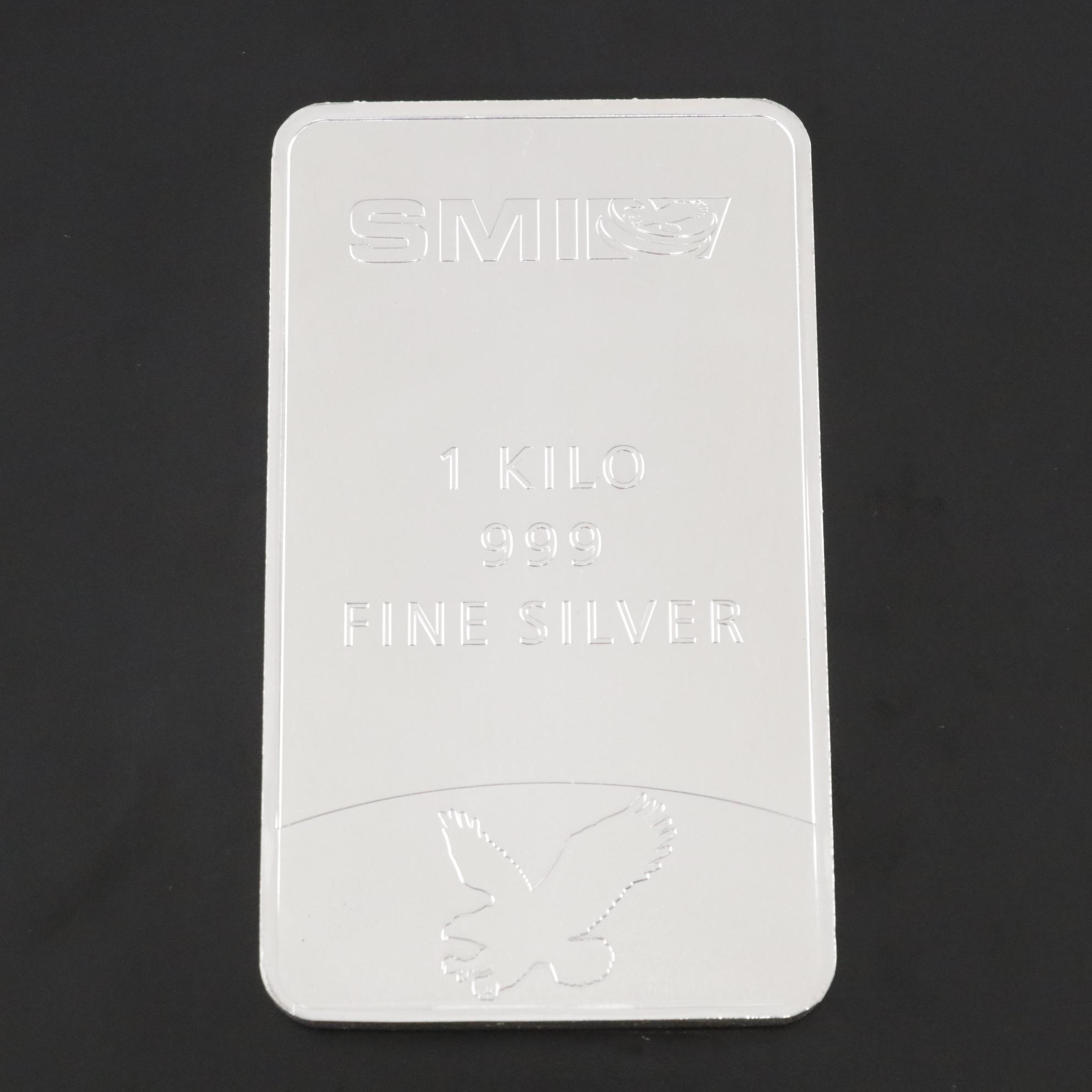 SMI 1 Kilogram Fine Silver Ingot