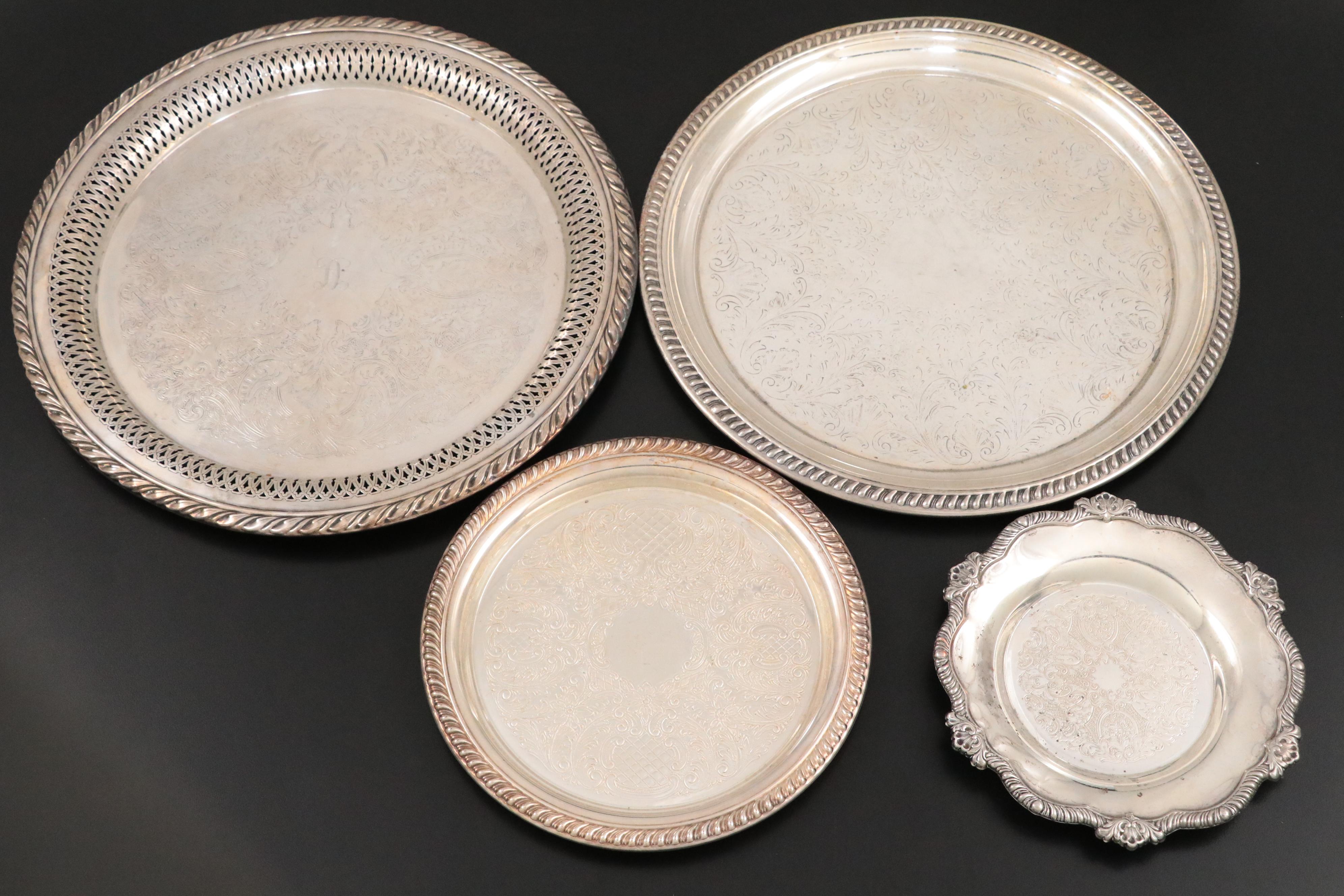 Poole "Old English" Silver Plate Divided Vegetable Bowl with Other Silver Plate