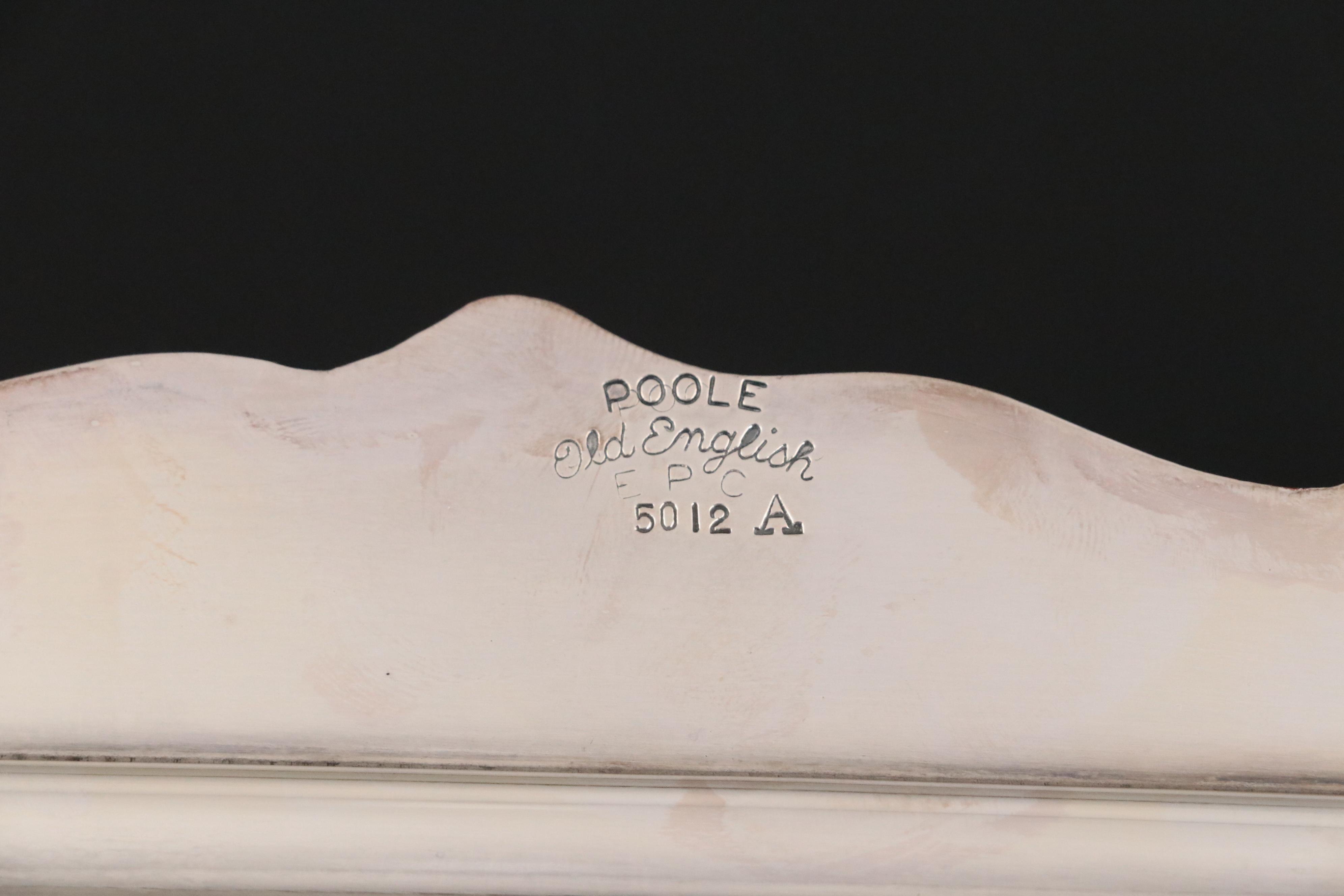 Poole "Old English" Silver Plate Divided Vegetable Bowl with Other Silver Plate