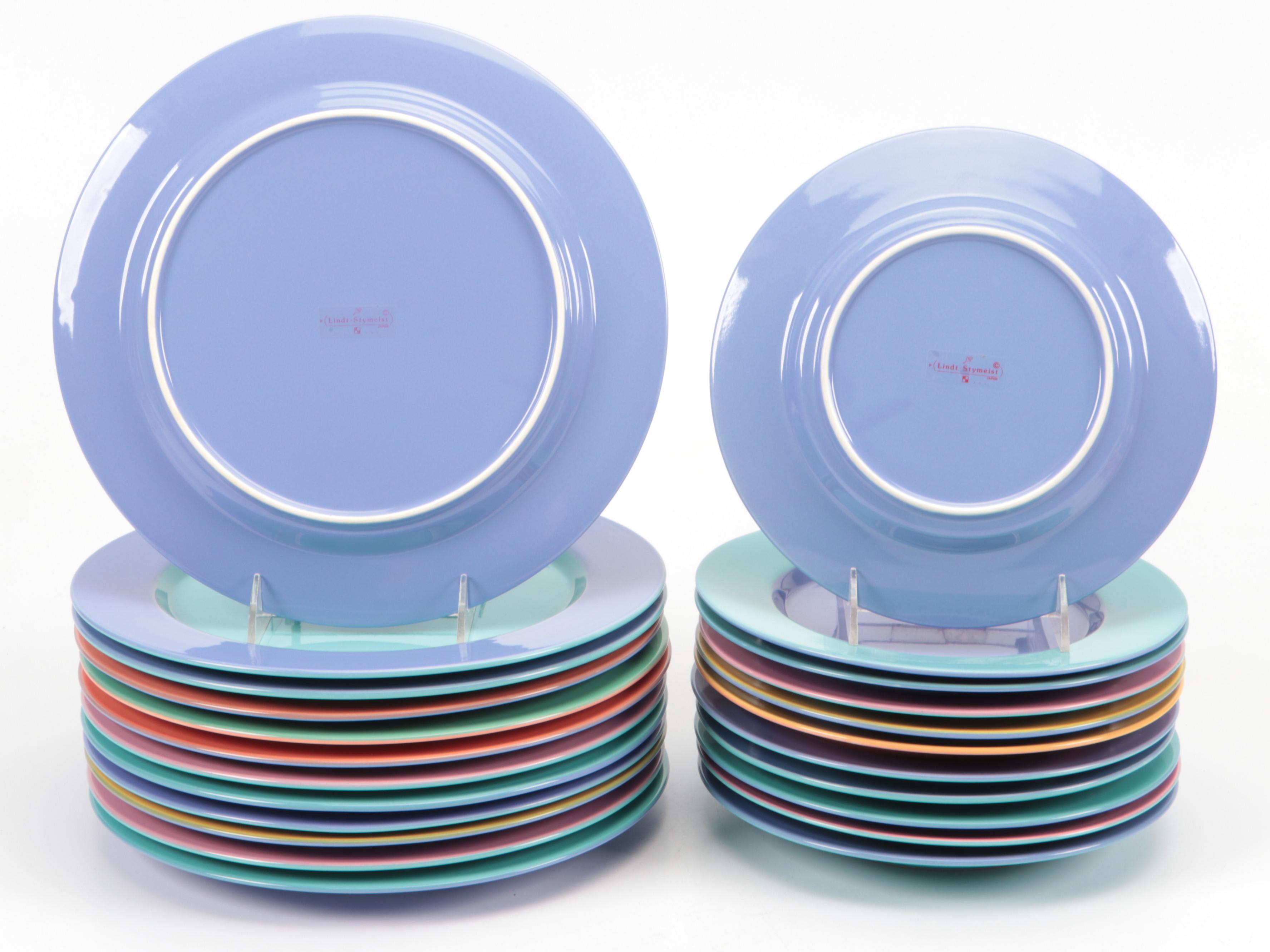 Lindt-Stymeist "Colorways" Stoneware Dinnerware, Late 20th C.