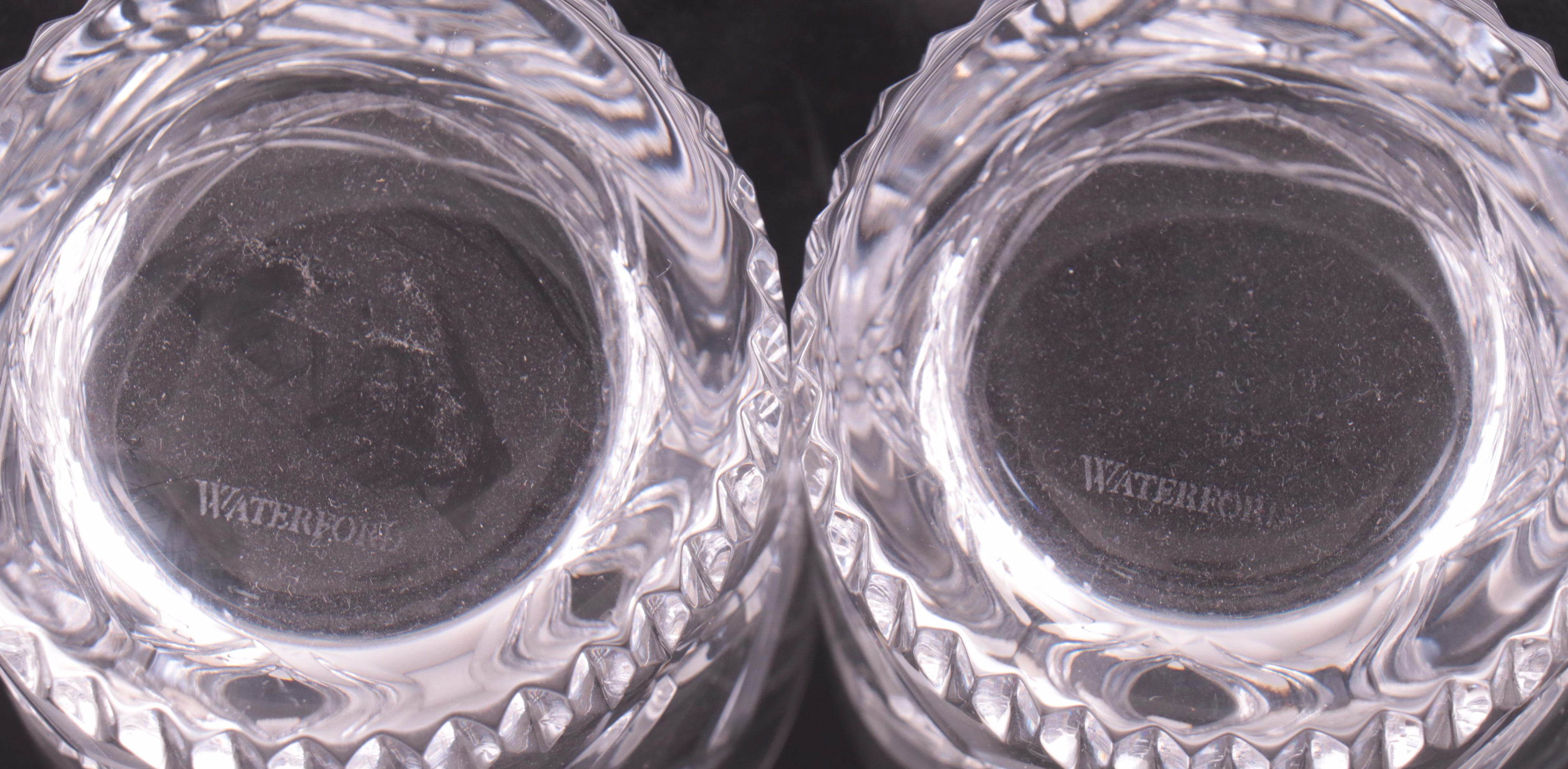 Waterford Diamond Pattern Crystal Lowball Glasses and Decanter