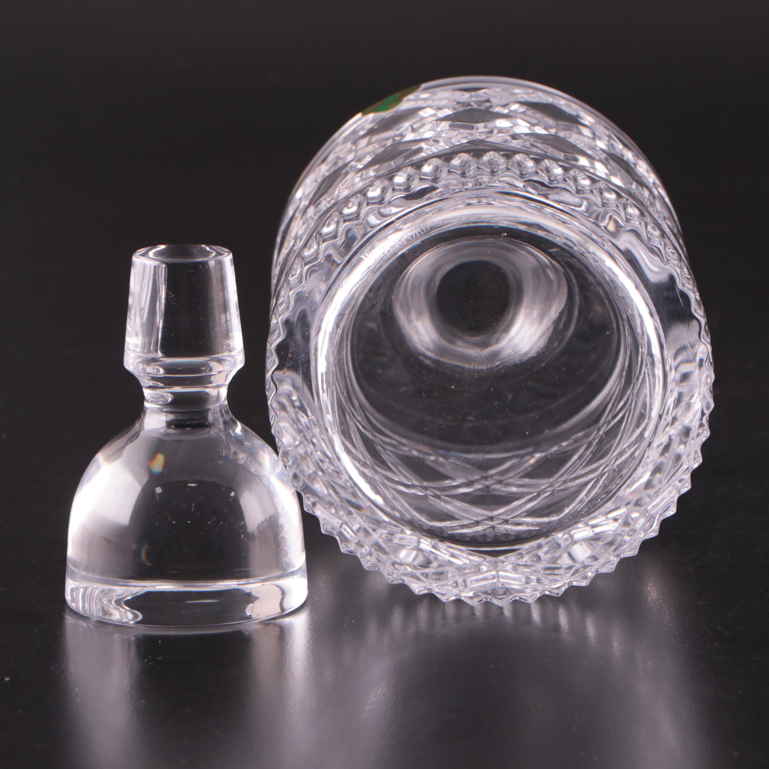 Waterford Diamond Pattern Crystal Lowball Glasses and Decanter