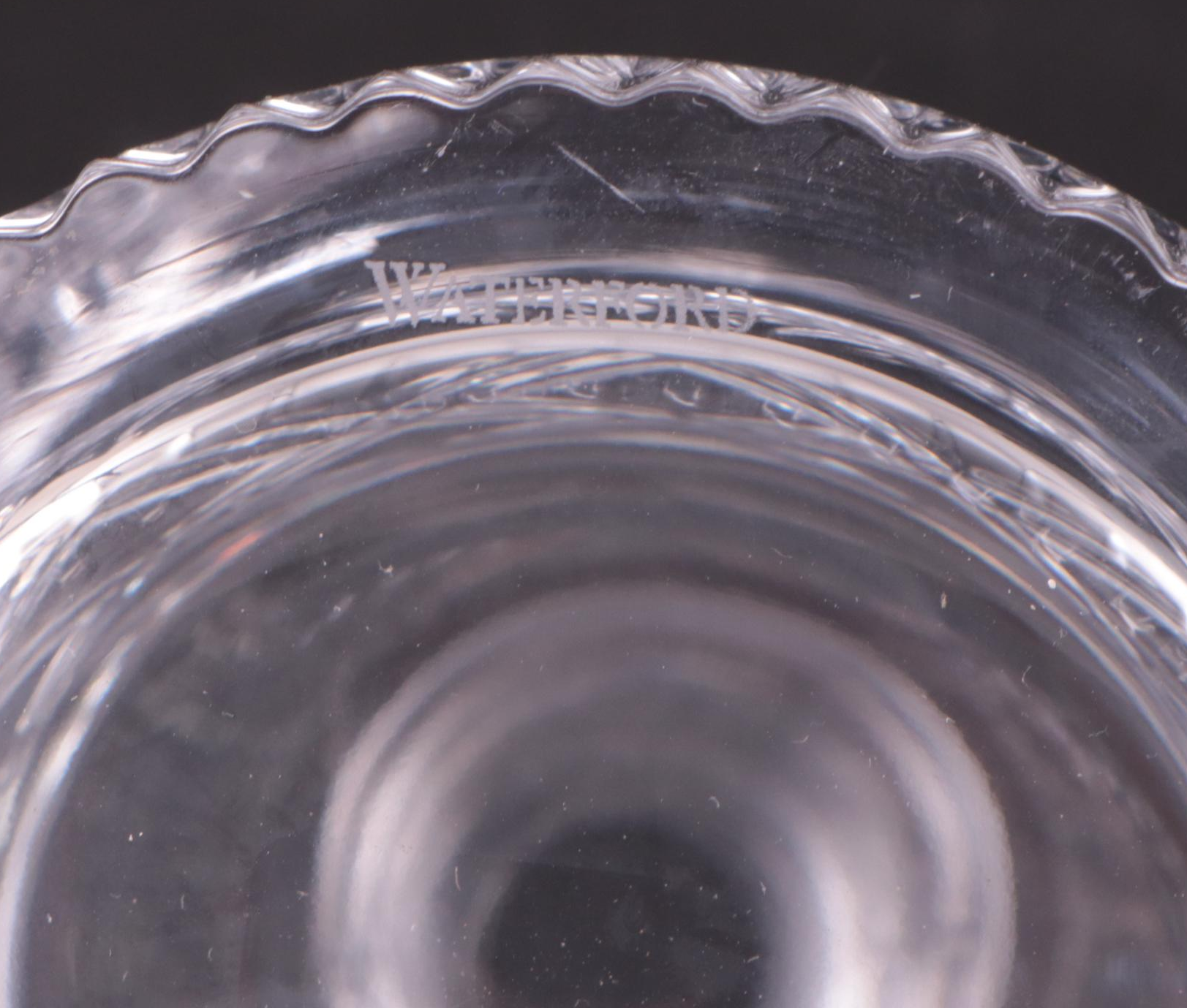 Waterford Diamond Pattern Crystal Lowball Glasses and Decanter