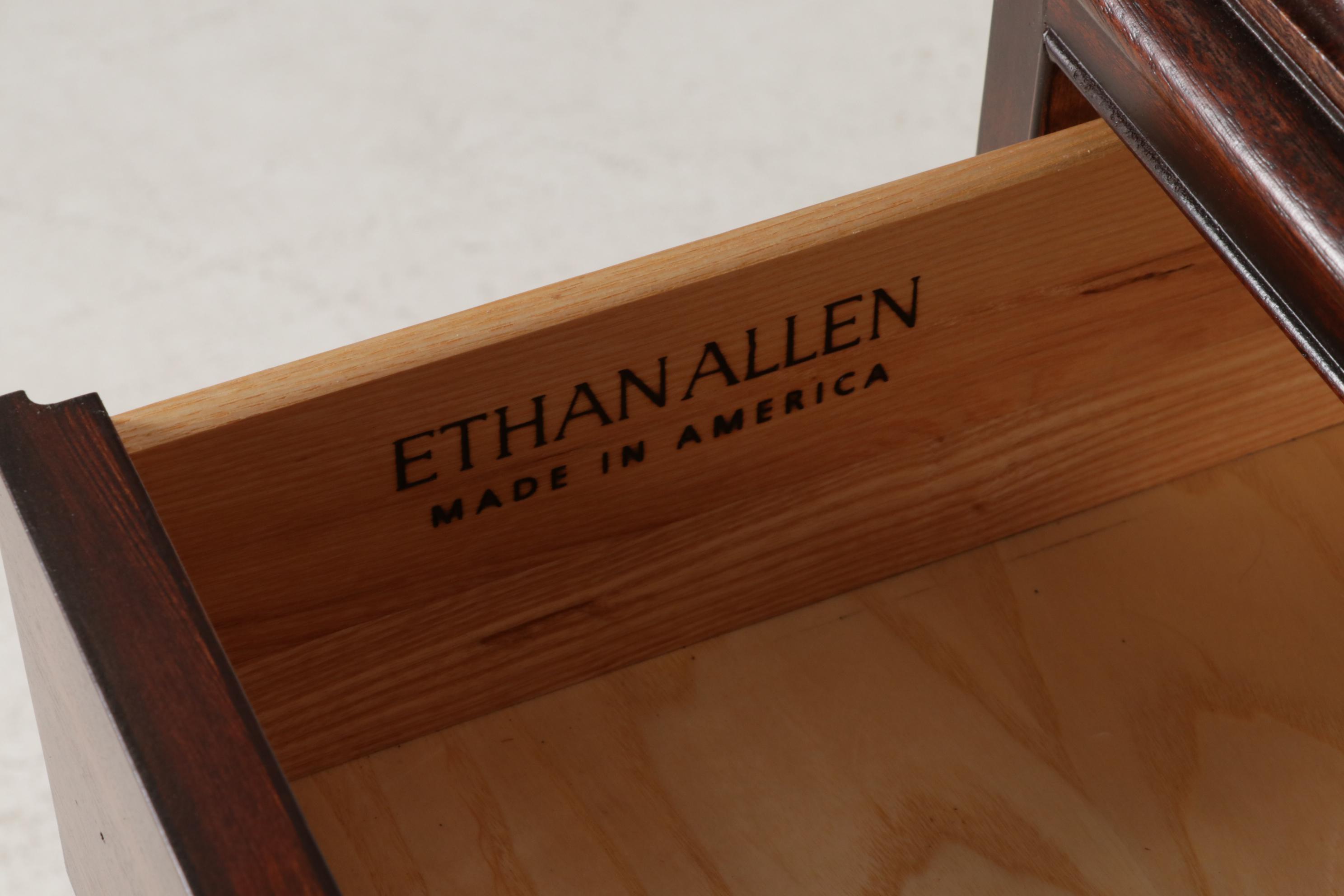 Ethan Allen Newport Collection Linen Press on Chest, Late 20th to 21st Century