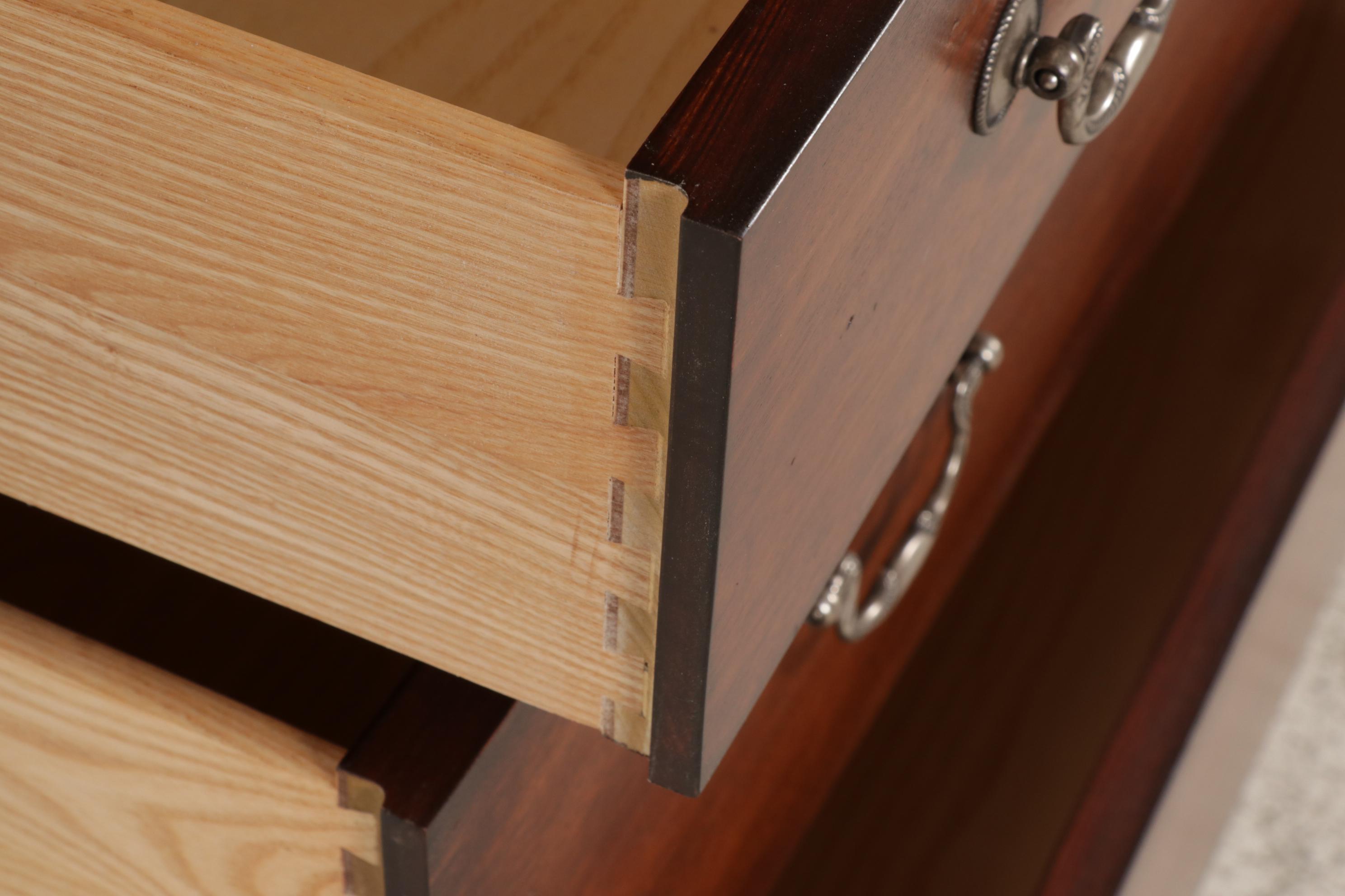 Ethan Allen Newport Collection Linen Press on Chest, Late 20th to 21st Century