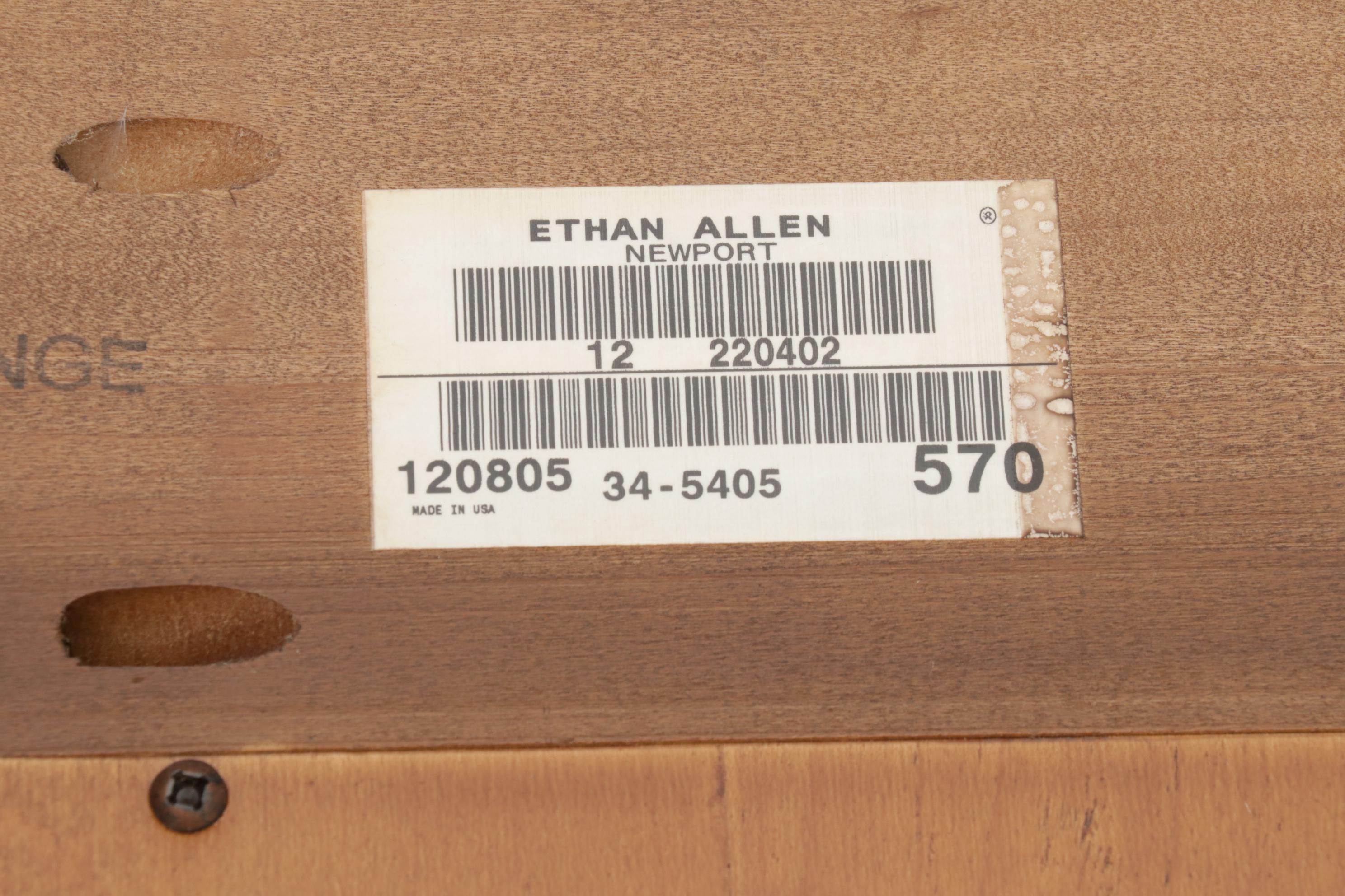 Ethan Allen Newport Collection Linen Press on Chest, Late 20th to 21st Century