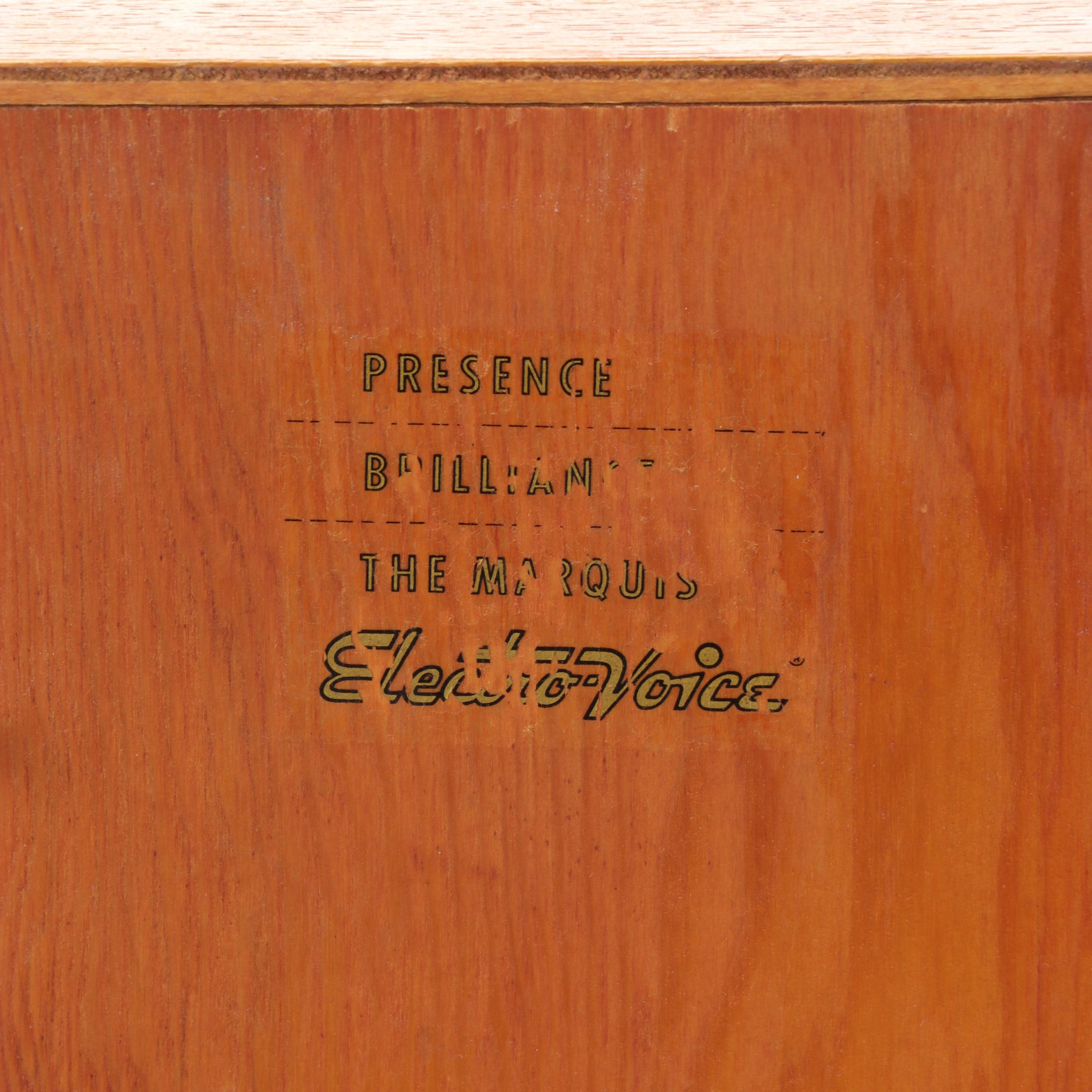 Electro-Voice "The Marquis" University Series 200 Speakers, 1960