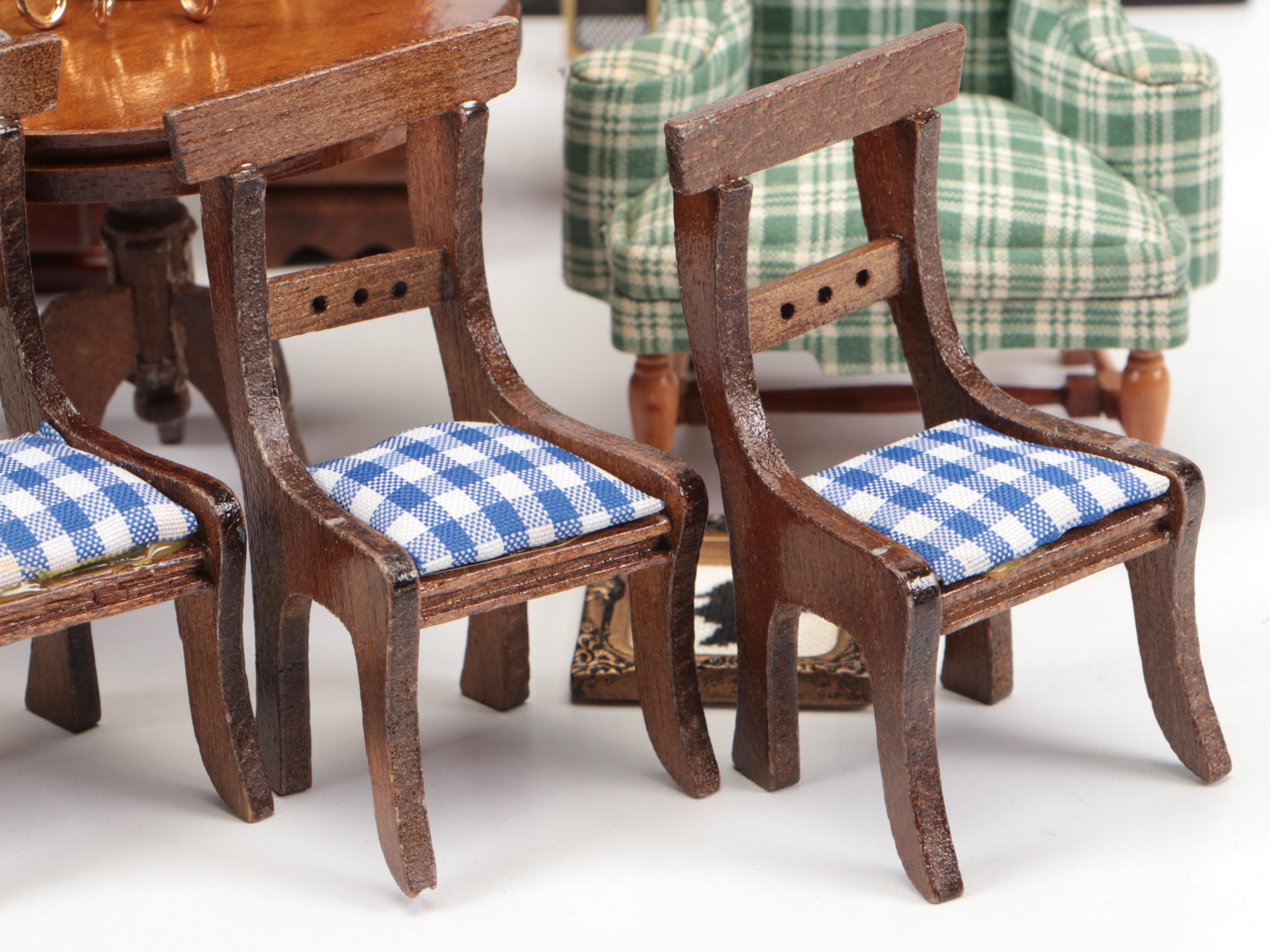 Concord Miniature Wood Table with Other Office-Themed Miniatures