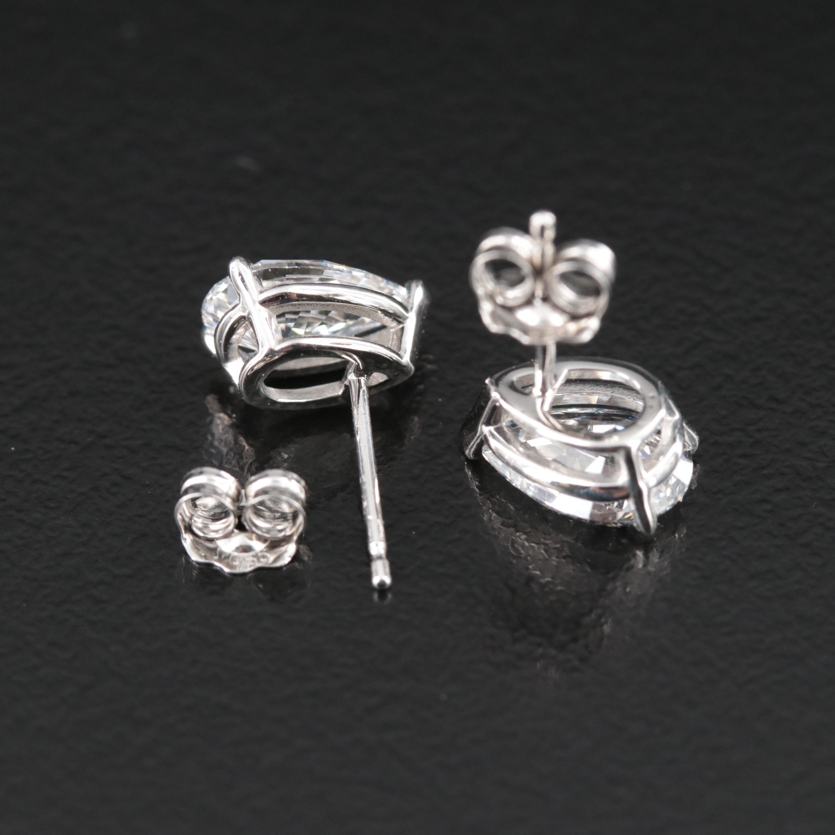 Platinum 2.00 CTW Lab Grown Diamond Stud Earrings with IGI Reports