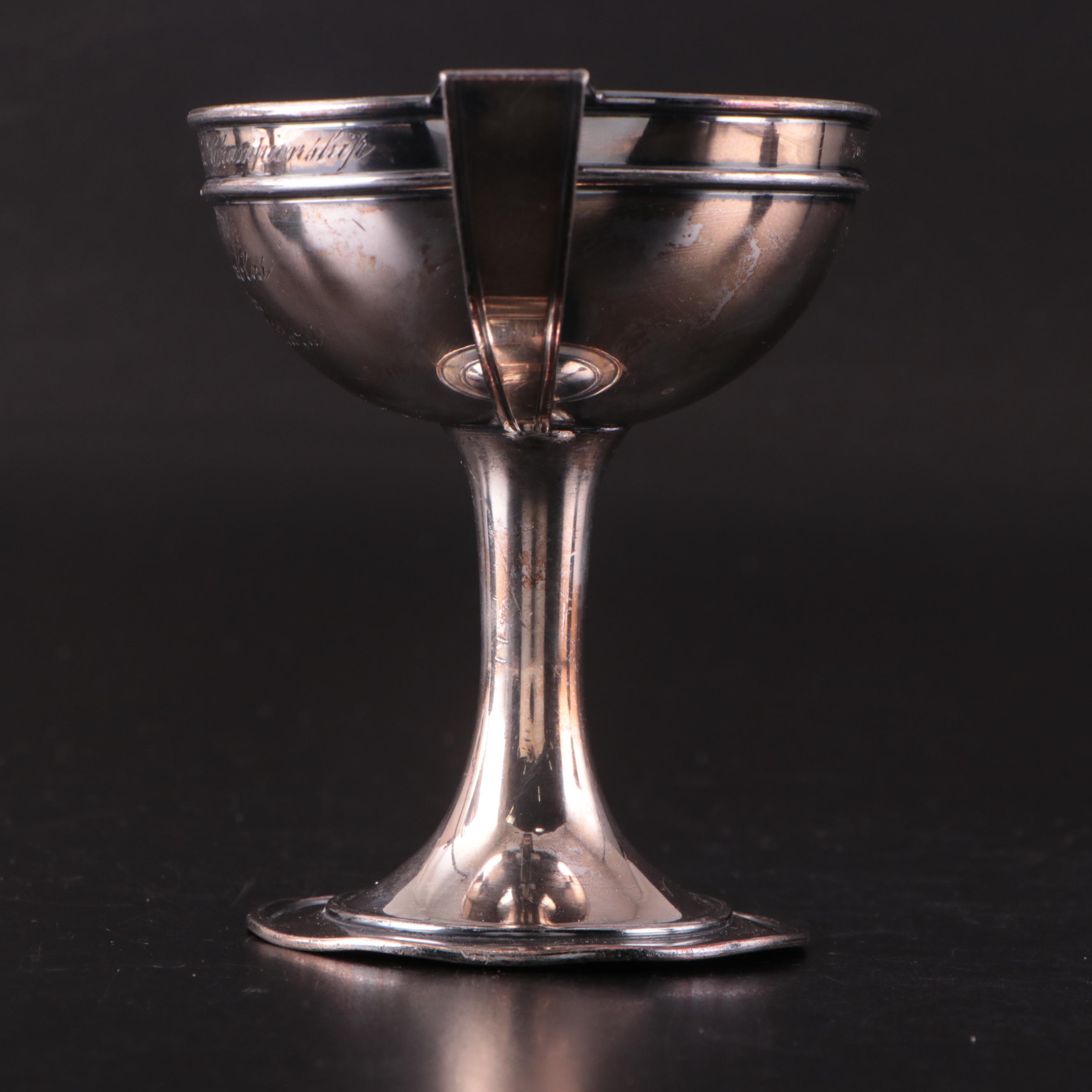 Vintage Tennis Trophies Featuring Men's Singles and Mixed Doubles Awards