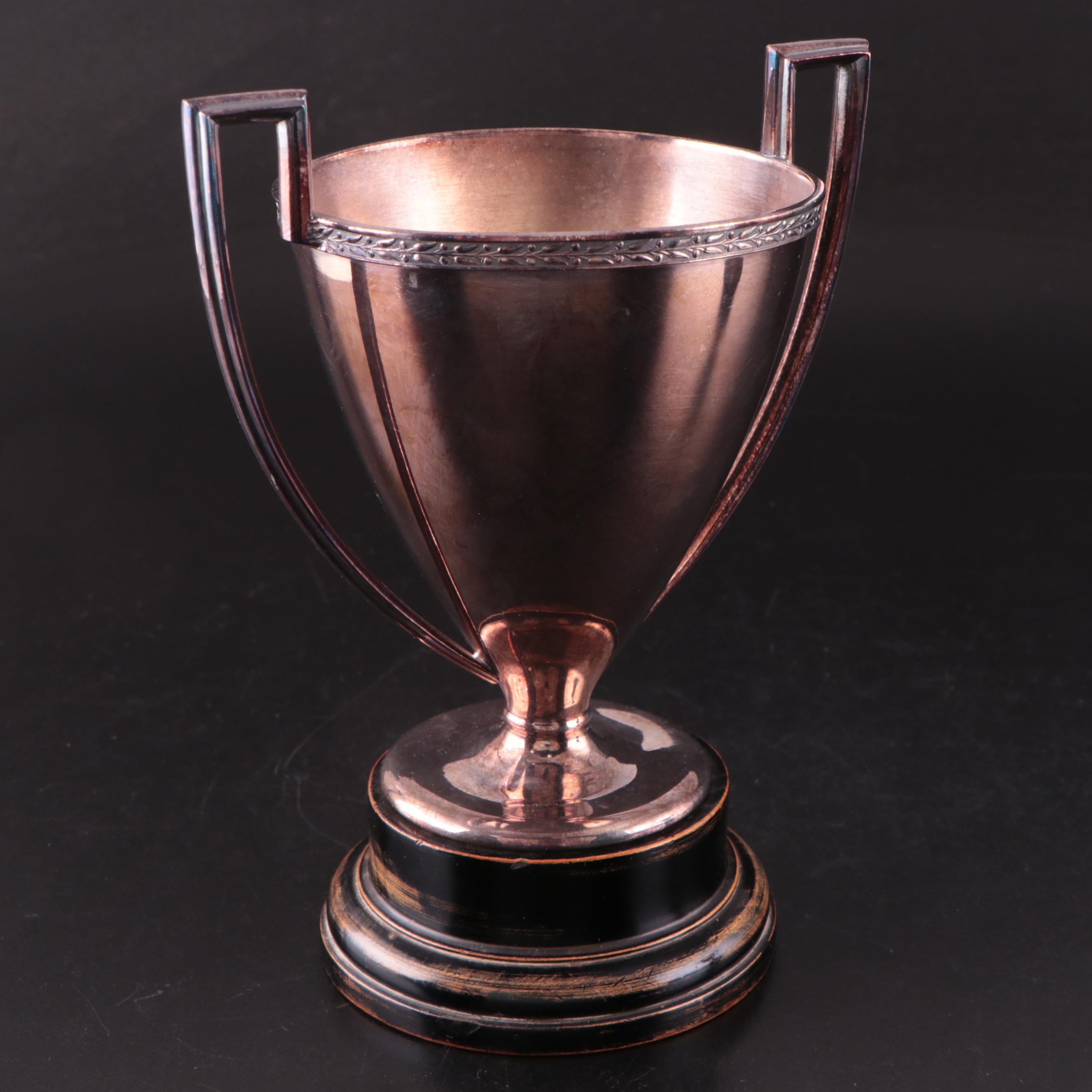 Vintage Tennis Trophies Featuring Men's Singles and Mixed Doubles Awards