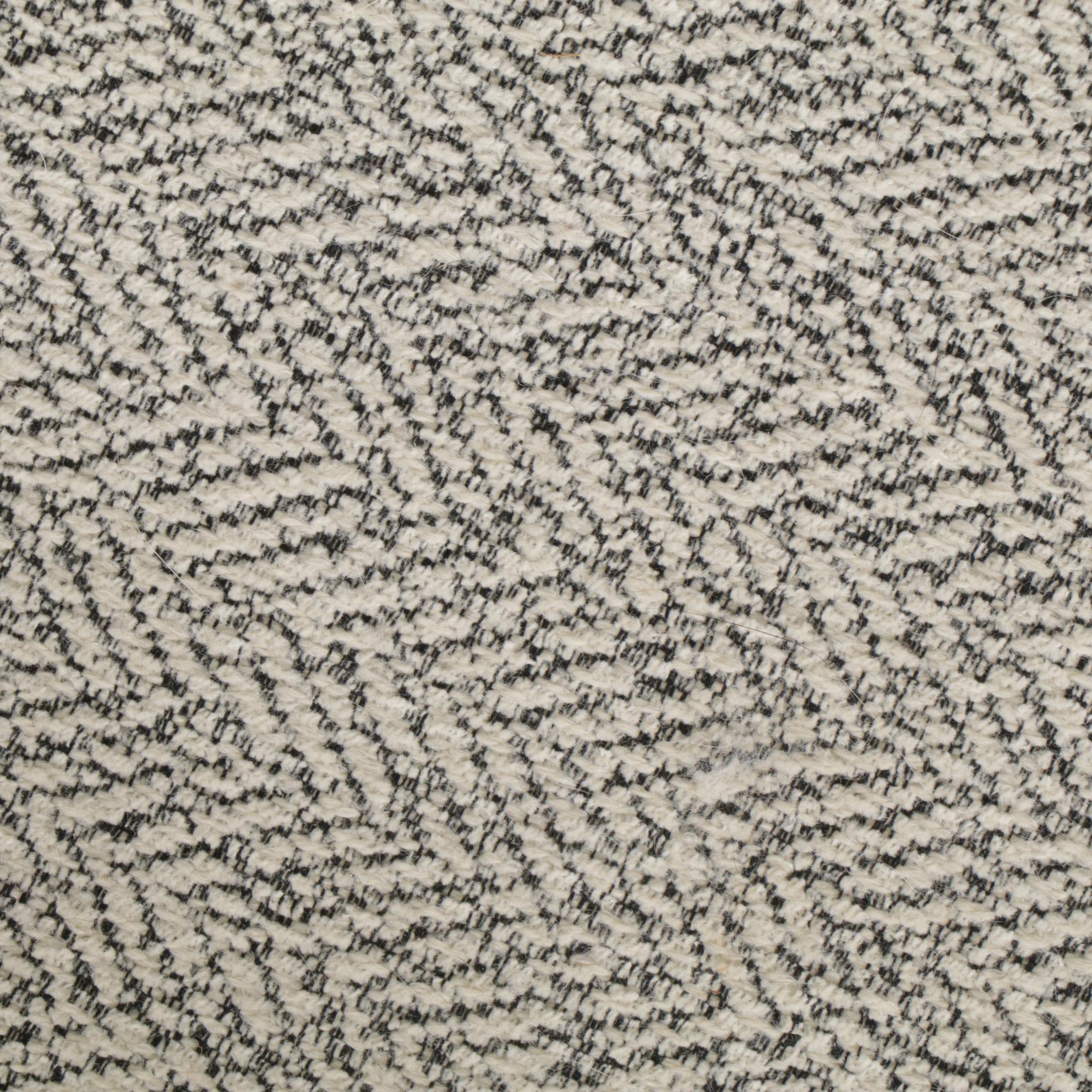 Herringbone-Pattern Upholstered Storage Ottoman on Casters