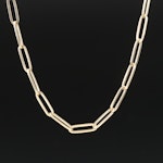 14K Paper Clip Chain Necklace