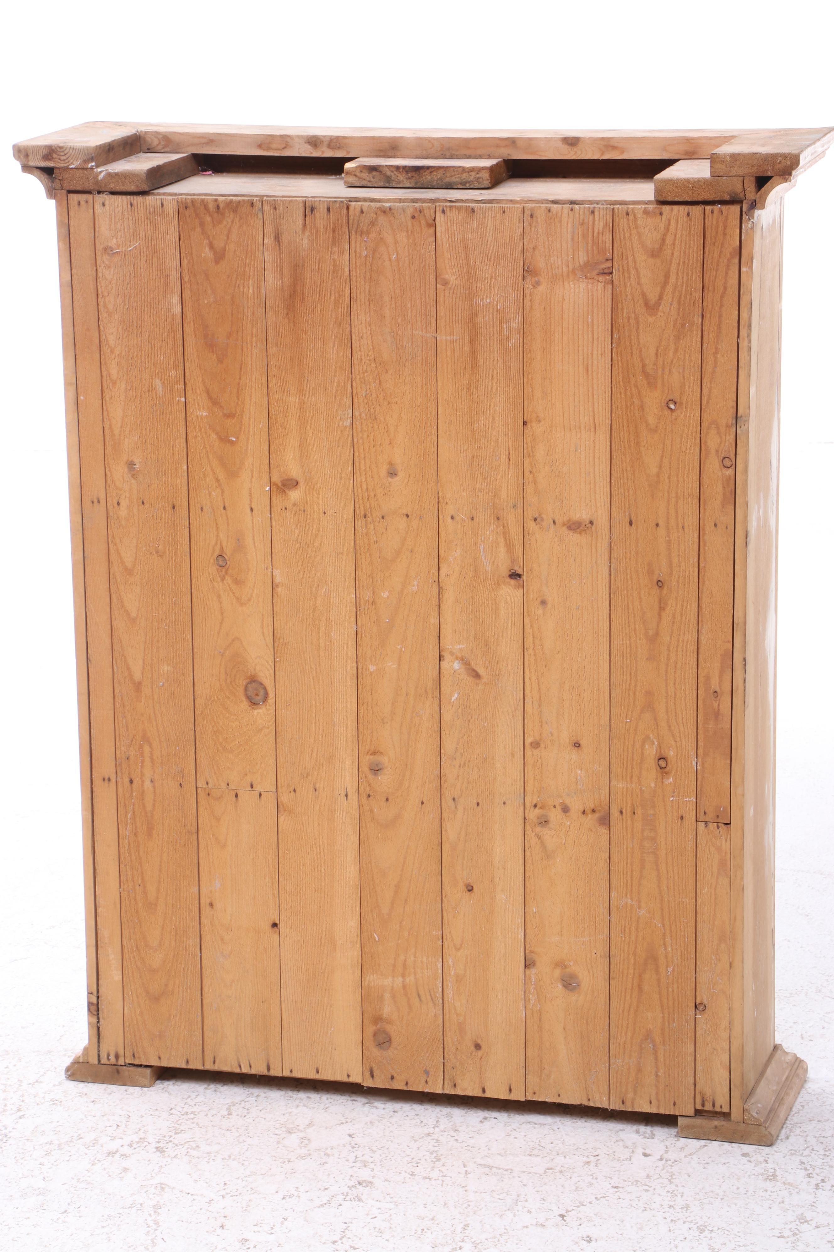 Victorian Style Pine Three-Shelf Bookcase