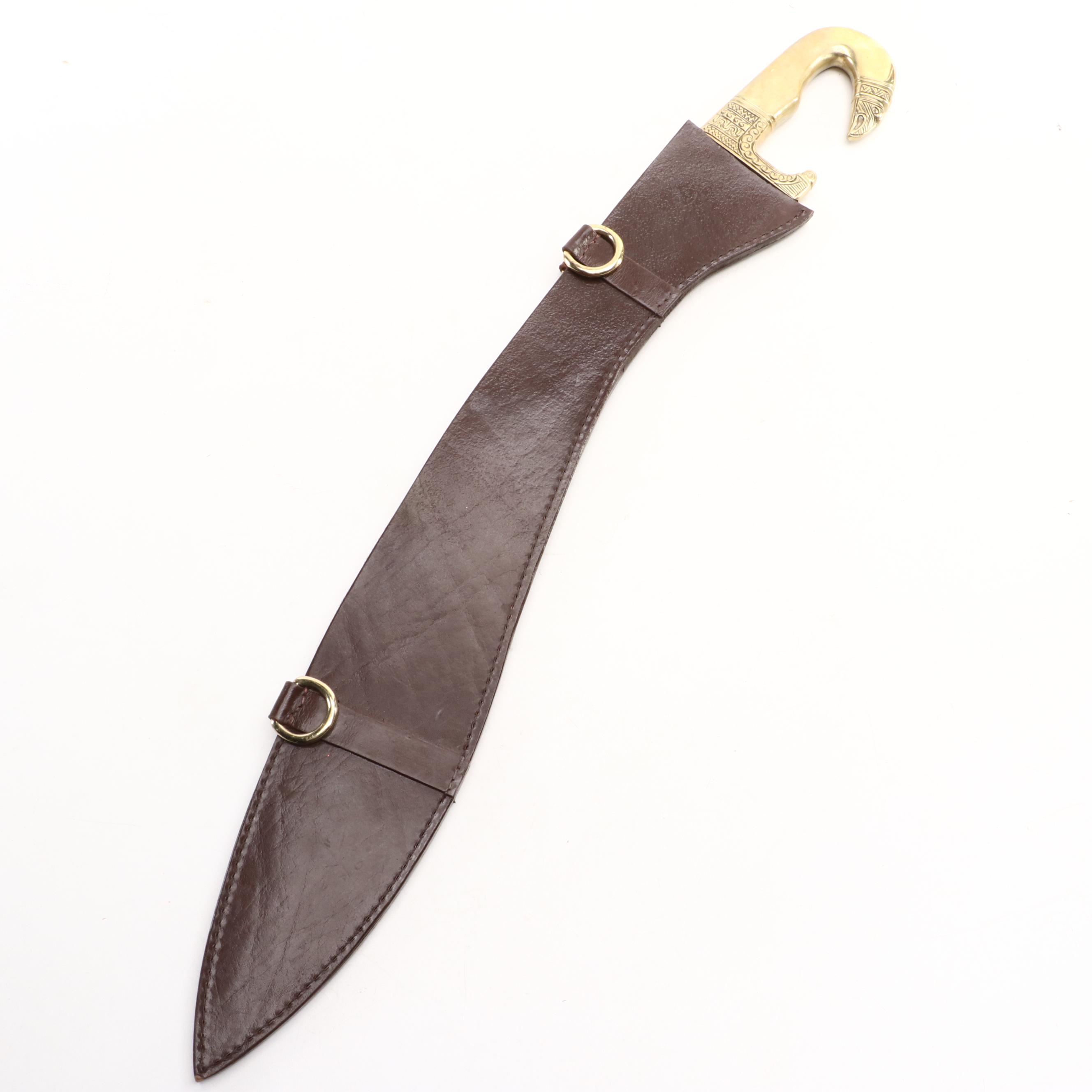 Windlass Spanish Style Falcata with Leather Scabbard