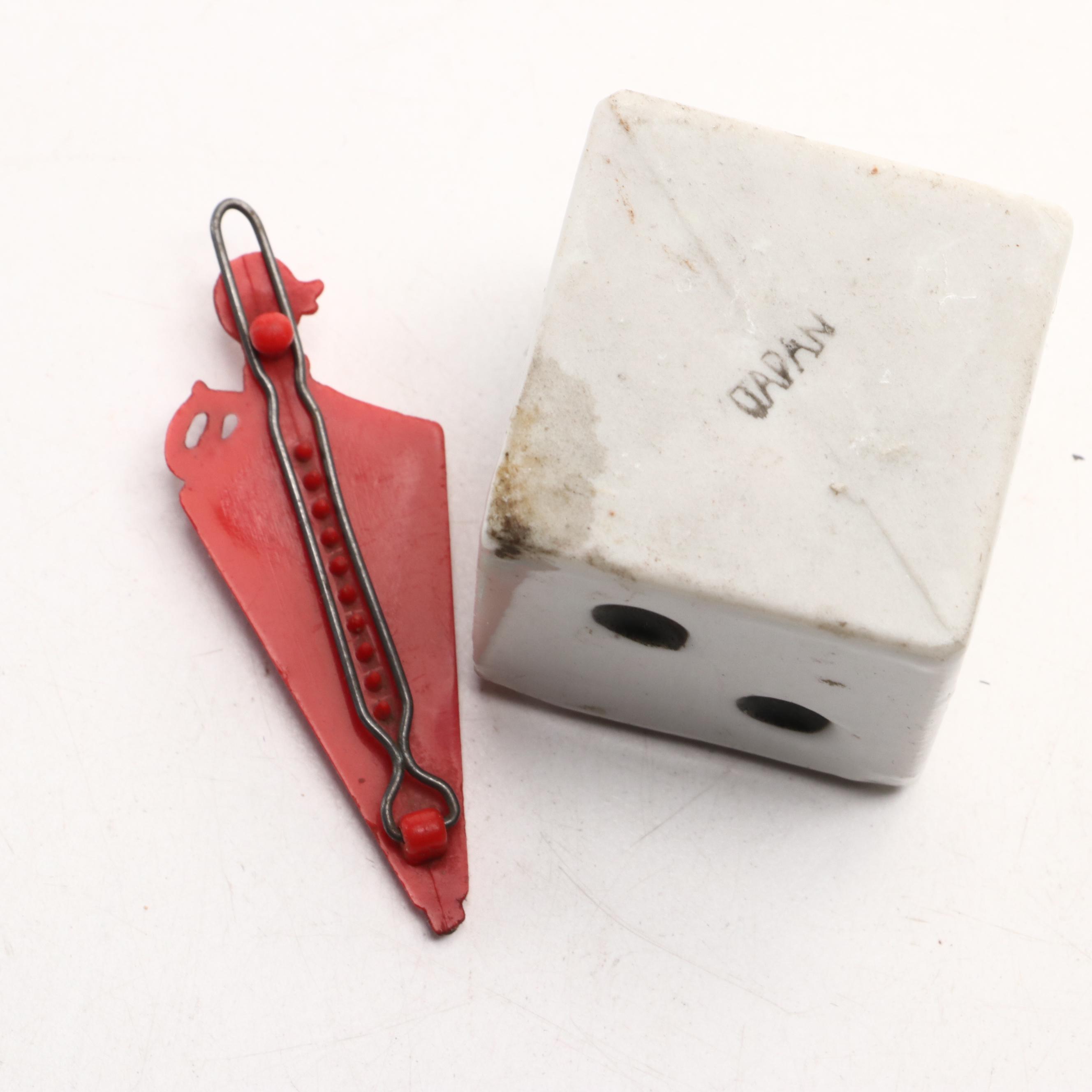 Metal Coin Bank, Dinosaur Figurine Dice Ashtray and More