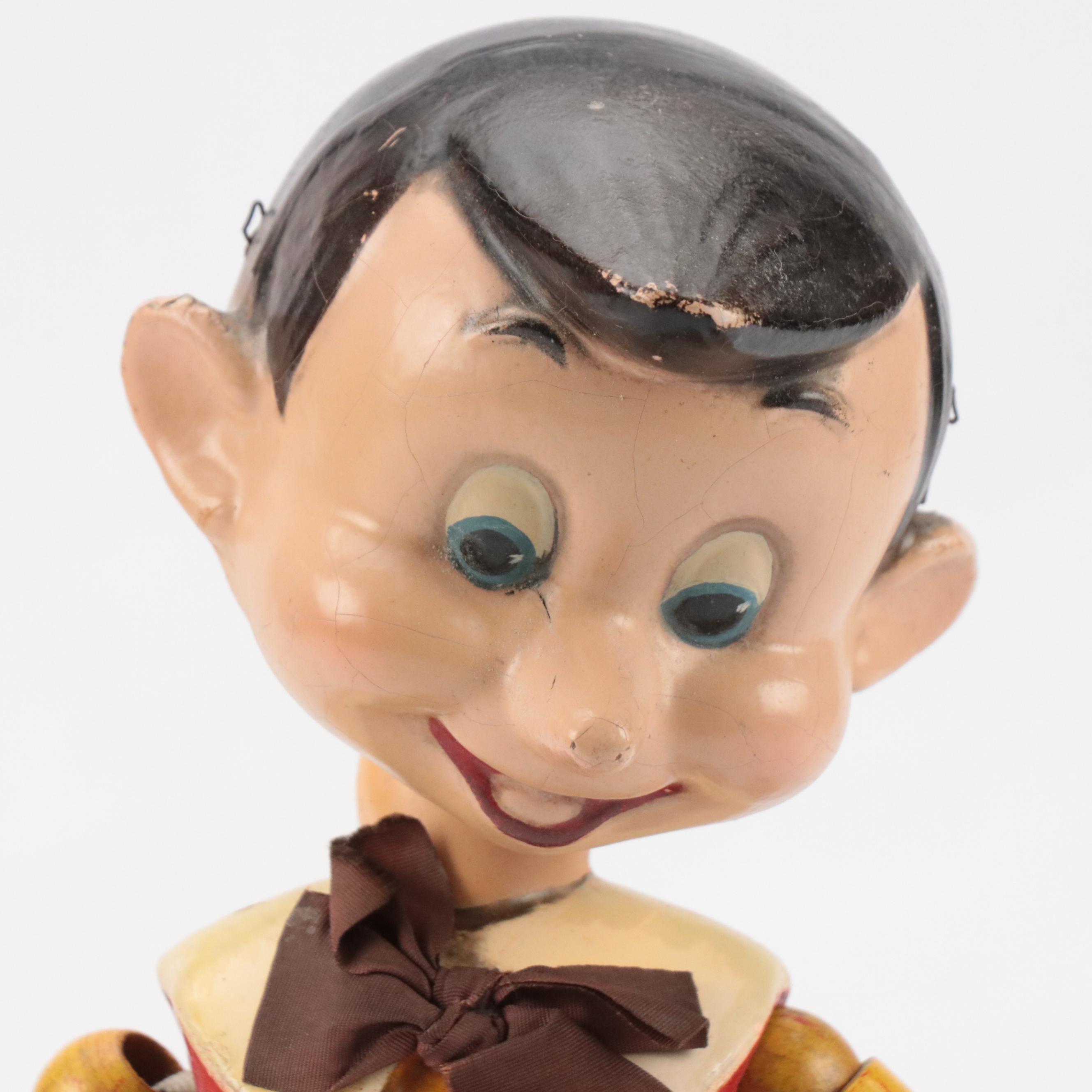 Ideal Novelty & Toy Co. Pinocchio Jointed Doll, Mid-20th Century