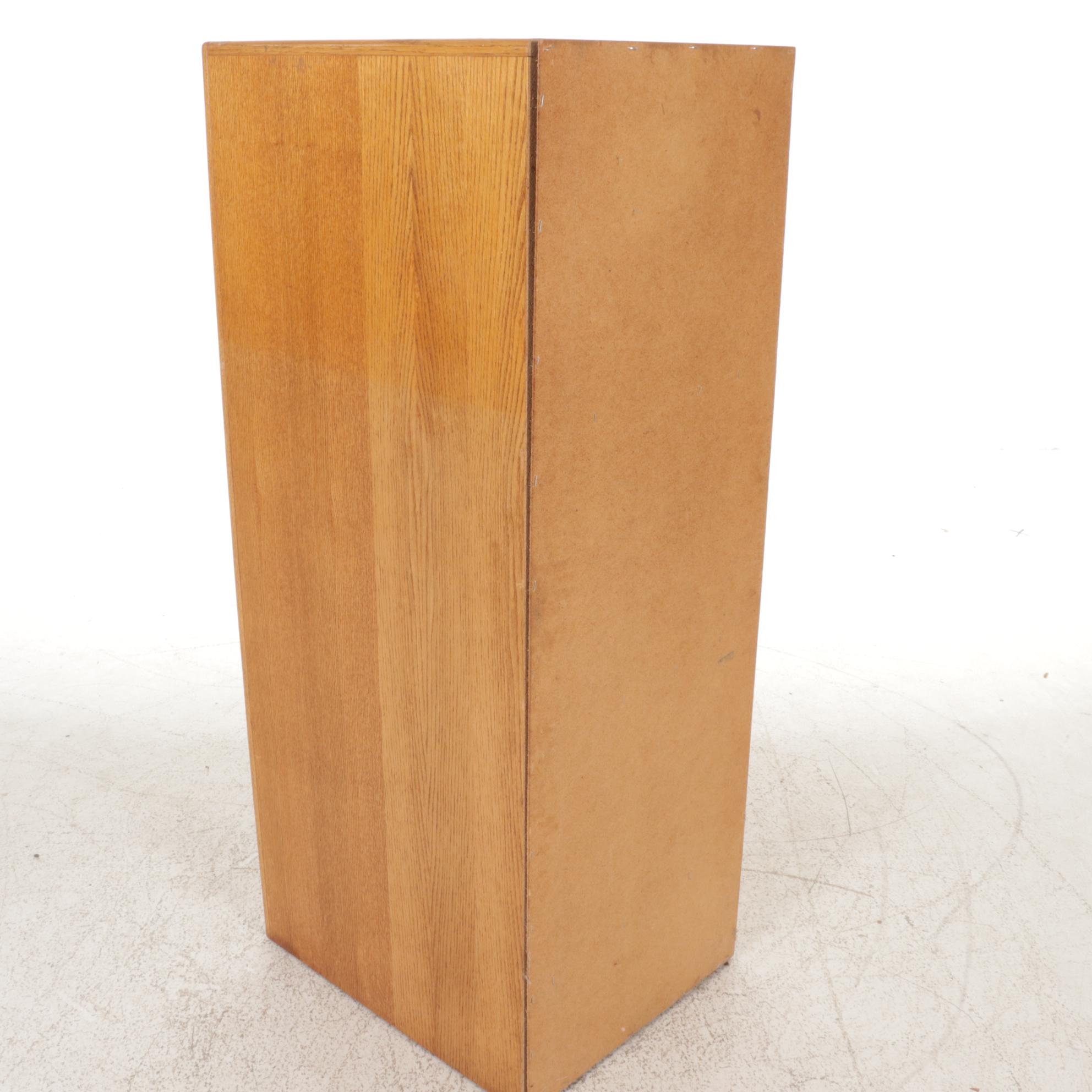 Oak Four-Drawer Filing Cabinet