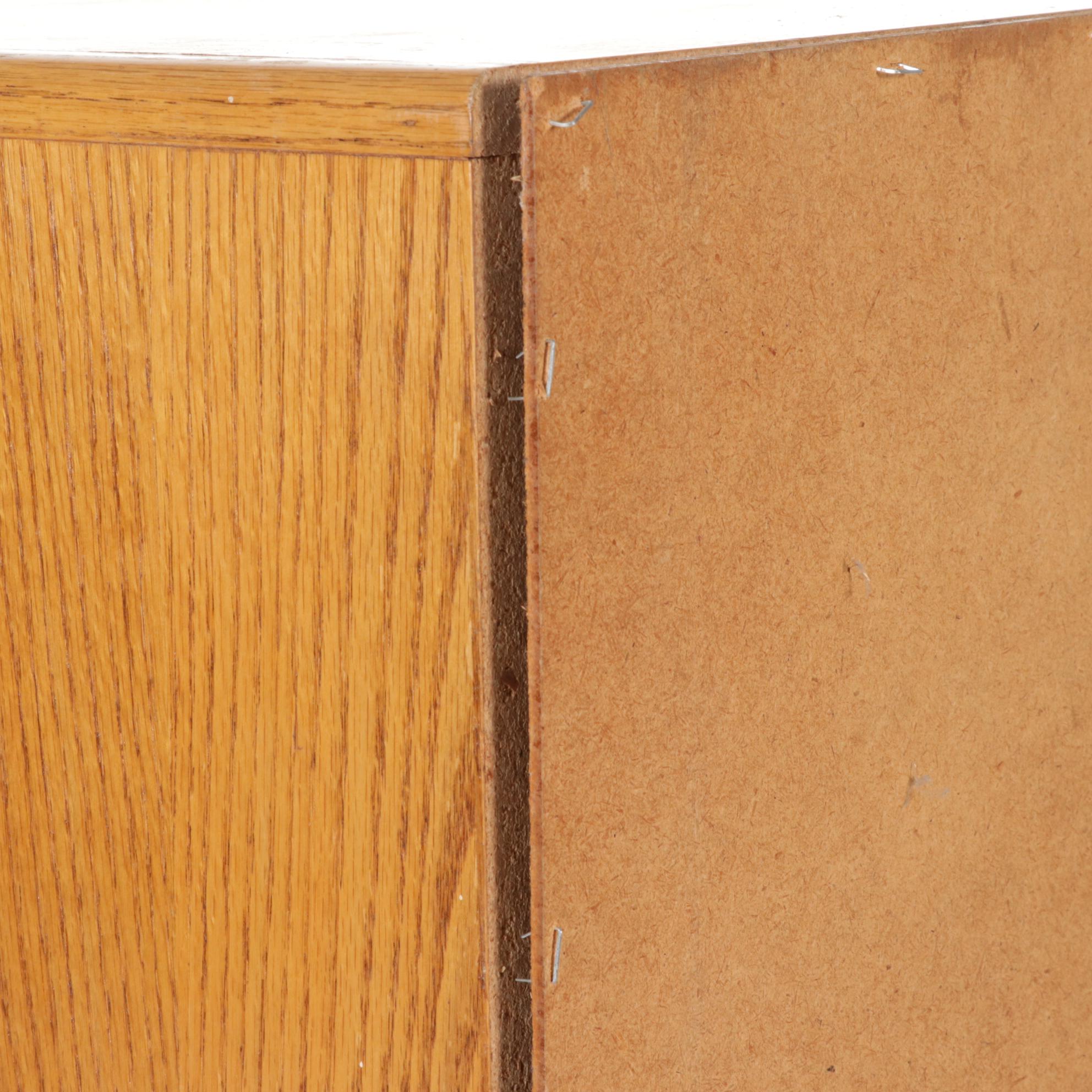 Oak Four-Drawer Filing Cabinet