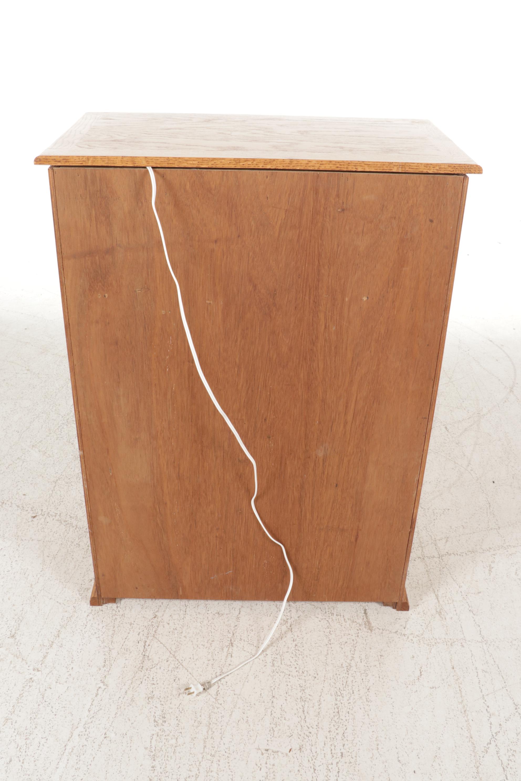 Oak Illuminated Display Case, 21st Century