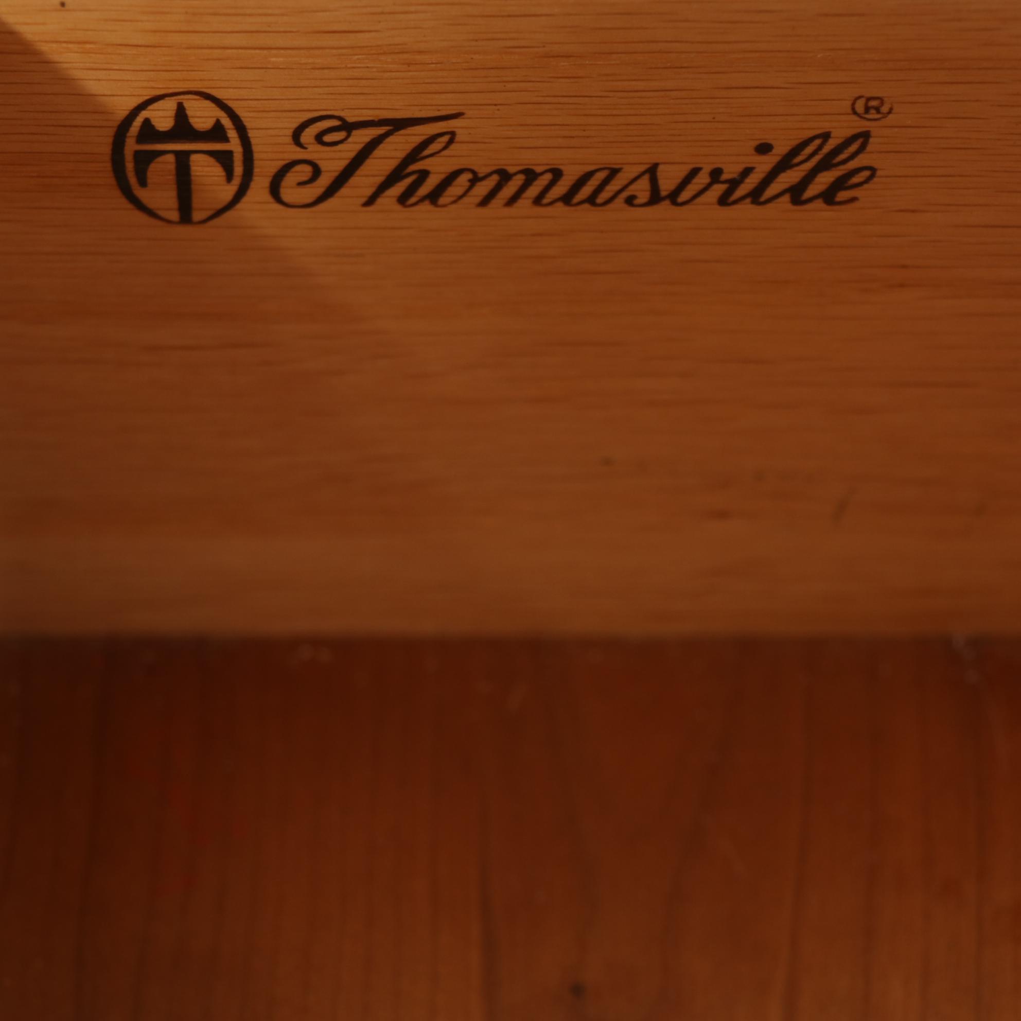 Thomasville Queen Anne Style Cherry Three-Piece Wall Unit, Circa 1980