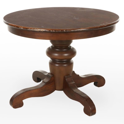 Pine Pedestal Game Table, Late 20th Century