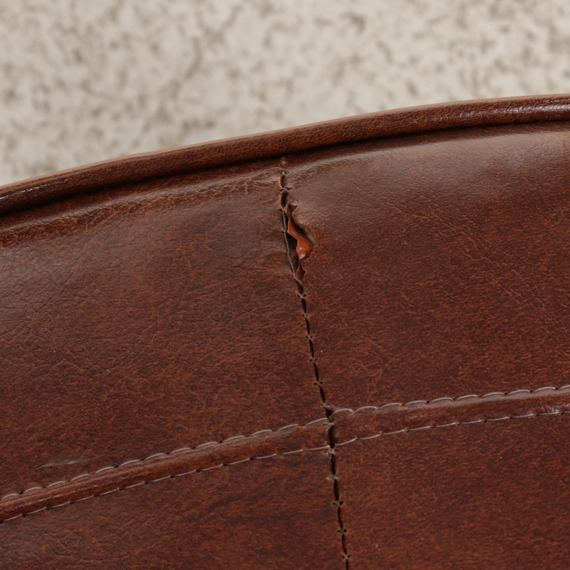 Bombay Company Tilt-Top End Table Plus Faux Leather Ottoman