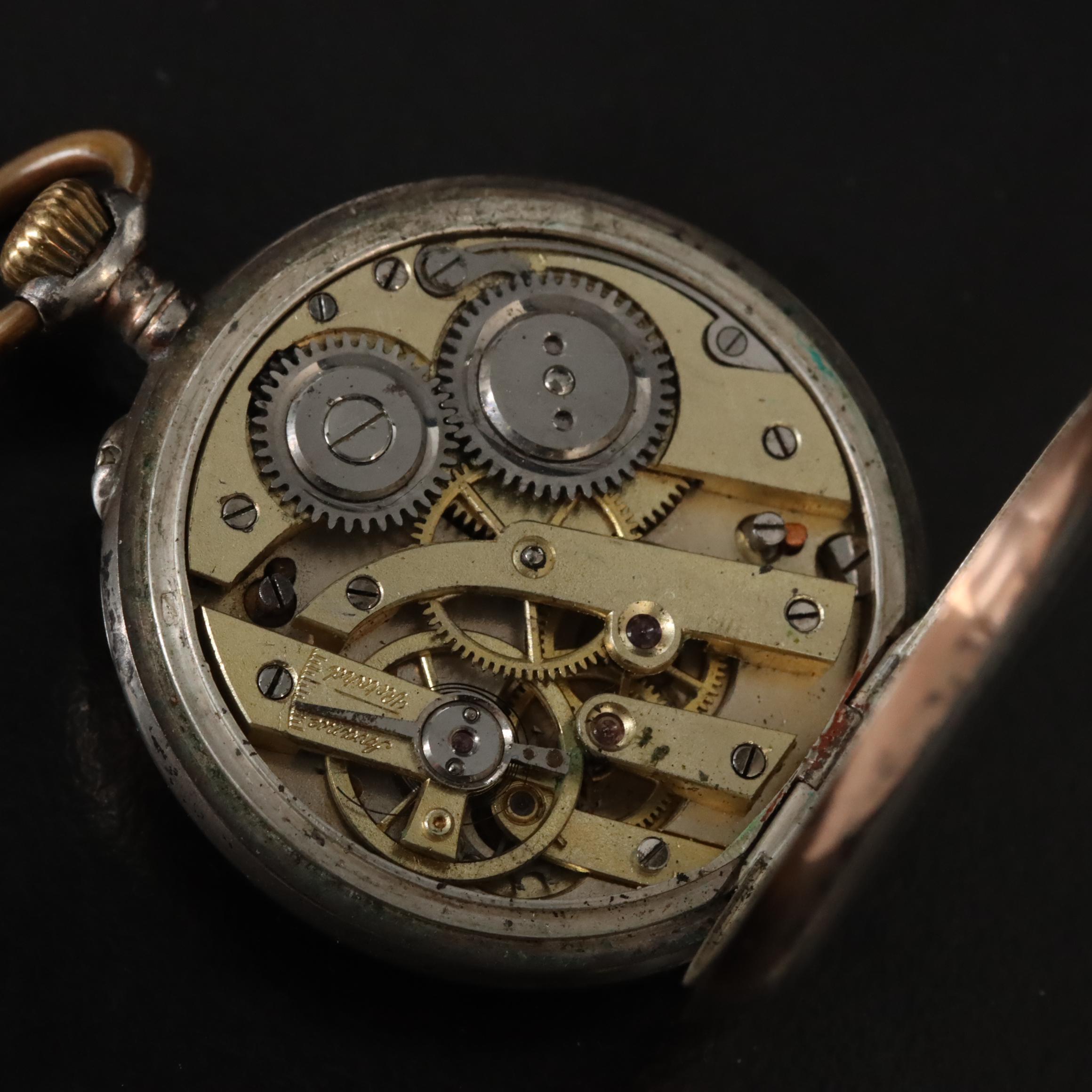 Antique German 800 Silver Pocket Watch