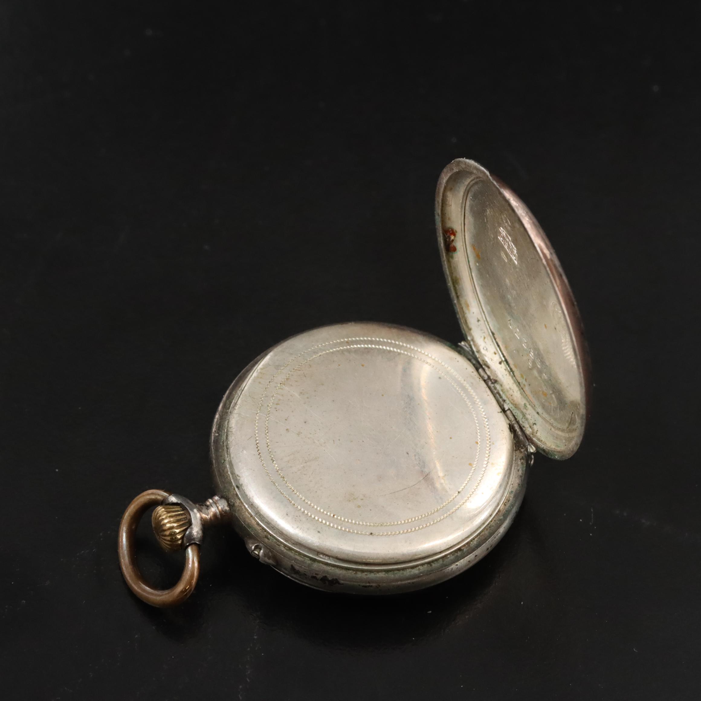 Antique German 800 Silver Pocket Watch